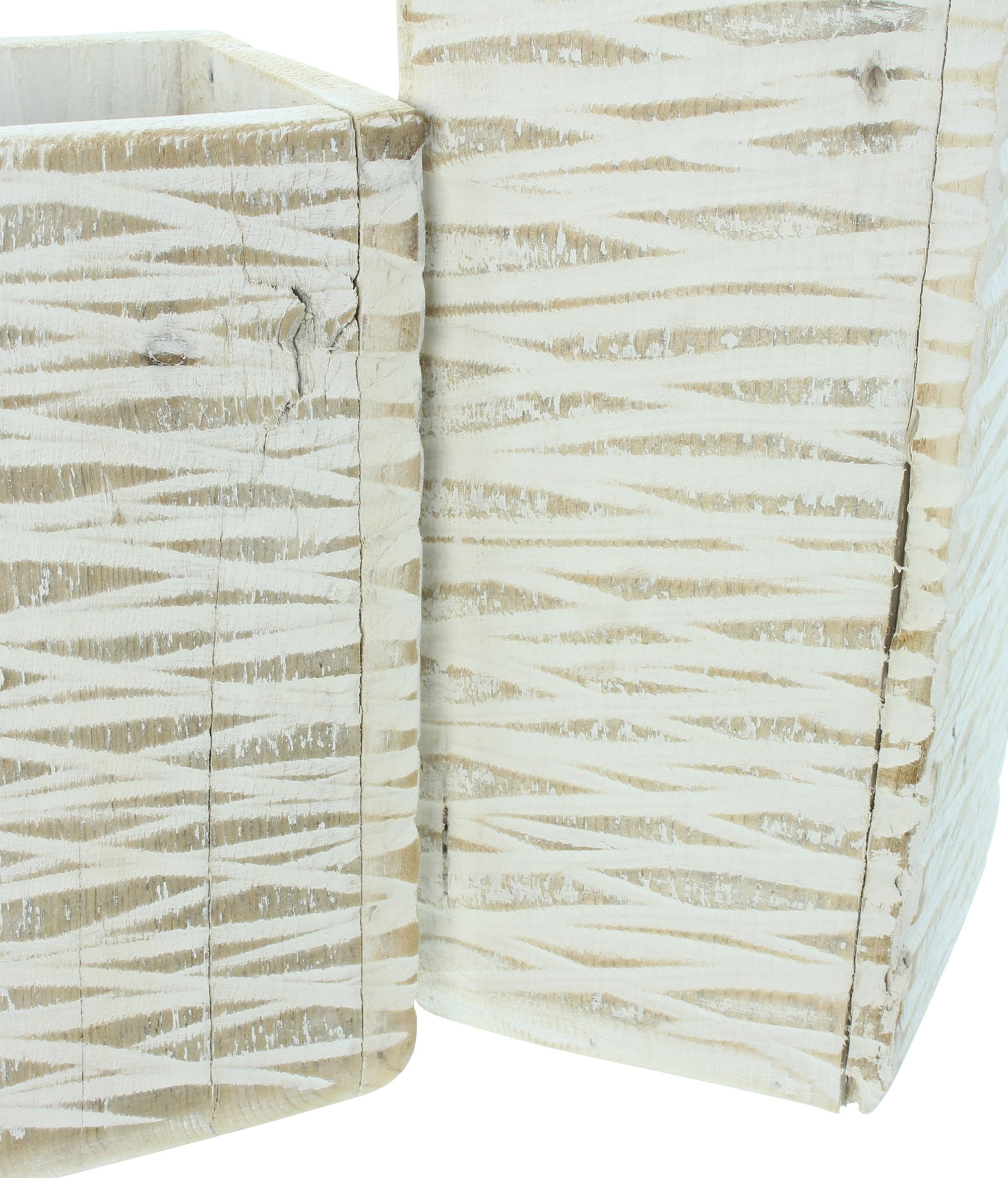 Acheter Lot de 2 vases décoratifs "White shabby"  dans la boutique en ligne de Frank Flechtwaren pour Décorations
