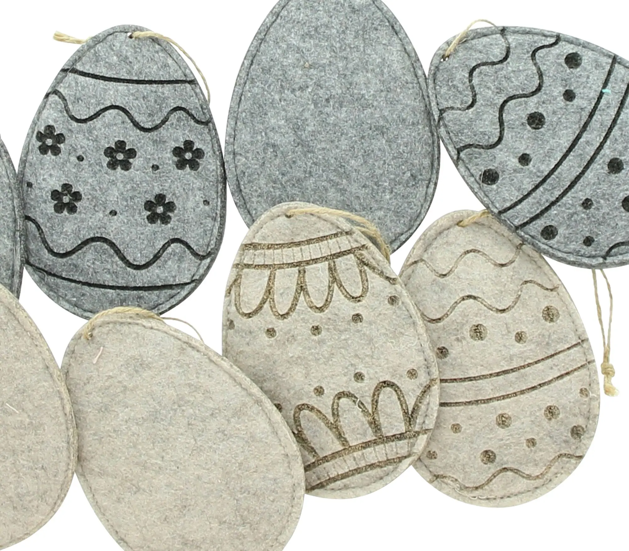 Acheter Lots de 8 suspensions en feutre "oeuf de Pâques"  dans la boutique en ligne de Frank Flechtwaren pour Pâques