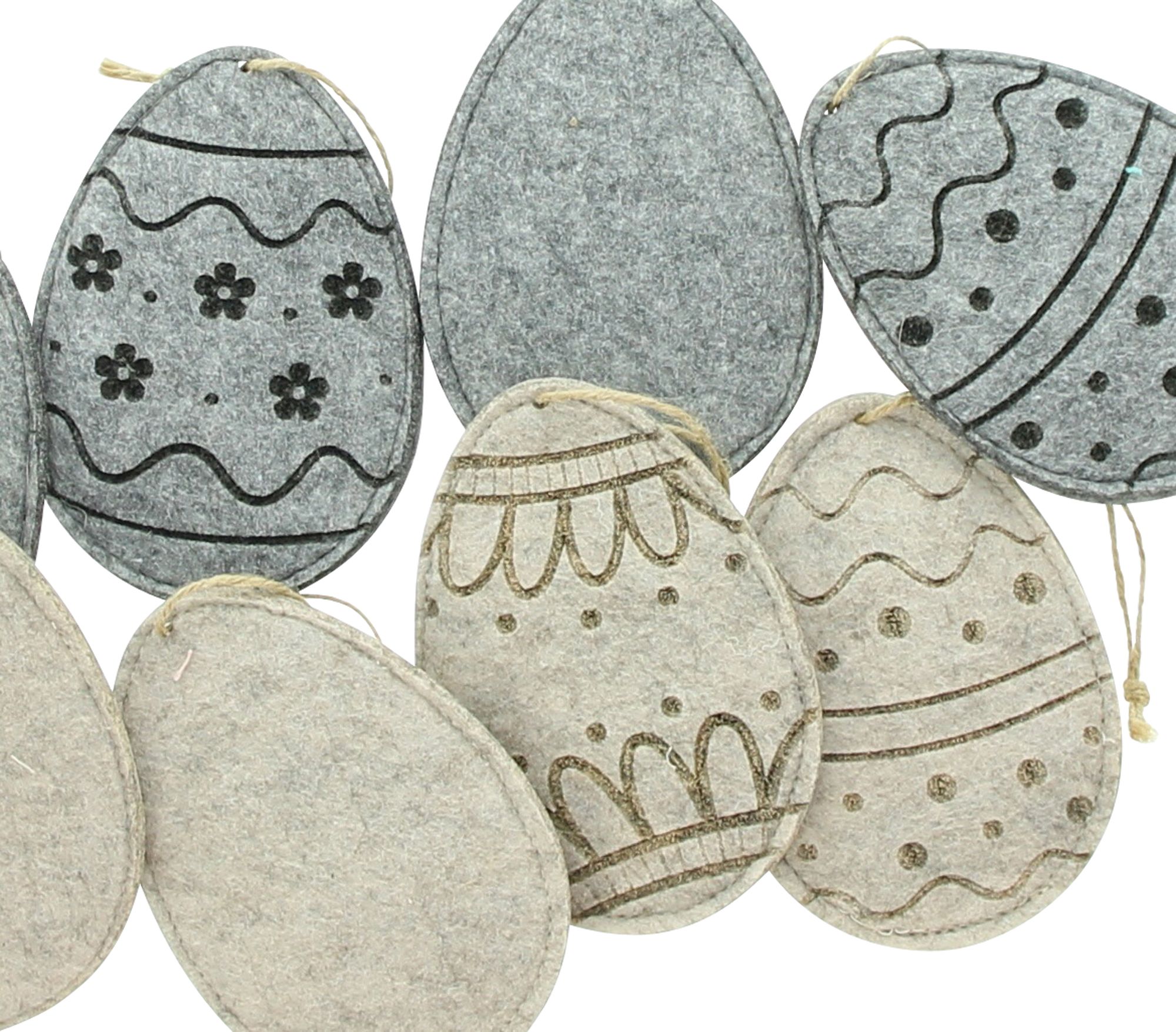 Acheter Lots de 8 suspensions en feutre "oeuf de Pâques"  dans la boutique en ligne de Frank Flechtwaren pour Décorations à suspendre