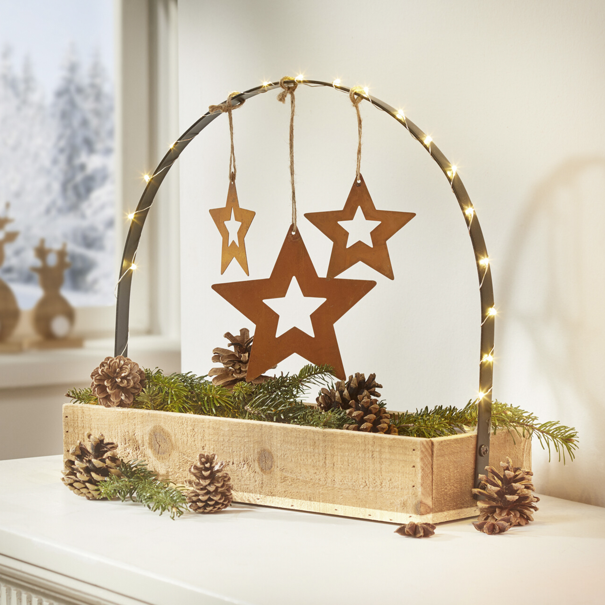 Acheter Plateau de décoration "arcade" dans la boutique en ligne de Frank Flechtwaren pour Noël Acheter Plateau de décoration "arcade" dans la boutique en ligne de Frank Flechtwaren pour Noël