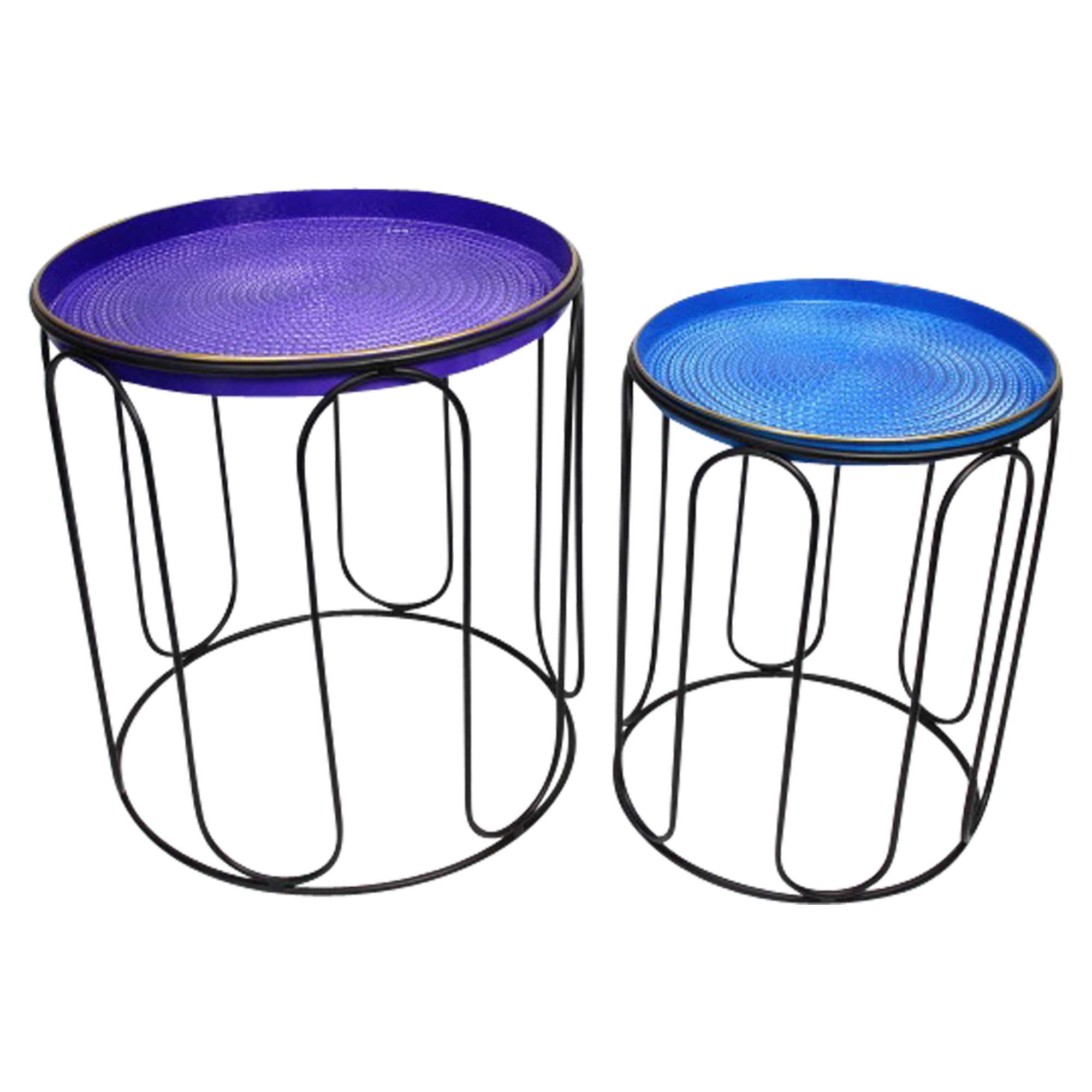 Acheter Lot de 2 tables d'appoint "Blue"  dans la boutique en ligne de Frank Flechtwaren pour Balcon