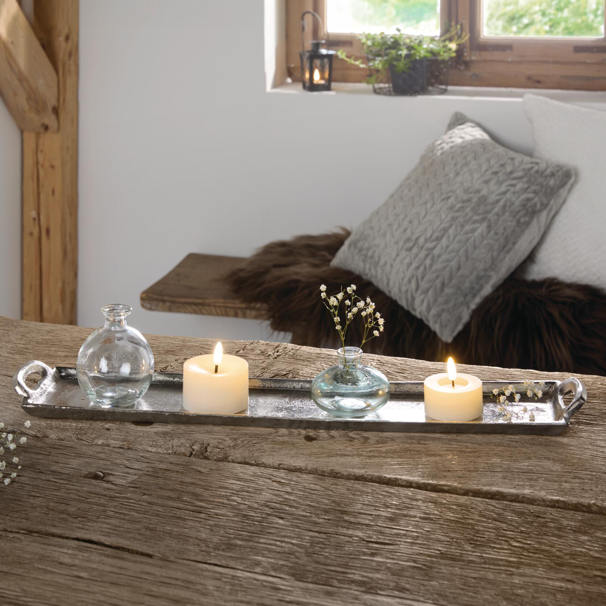 Acheter Plateau "brillance argentée", long  dans la boutique en ligne de Frank Flechtwaren