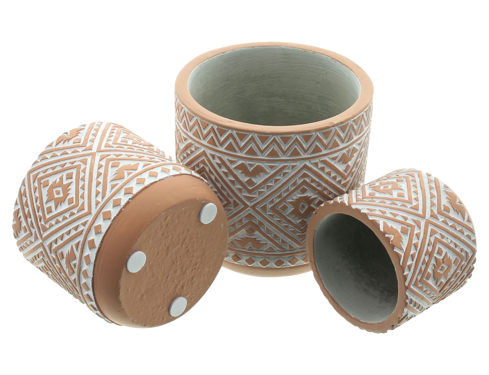 Acheter lot de 3 pots de fleurs "terre cuite"  dans la boutique en ligne de Frank Flechtwaren pour Pots de fleurs