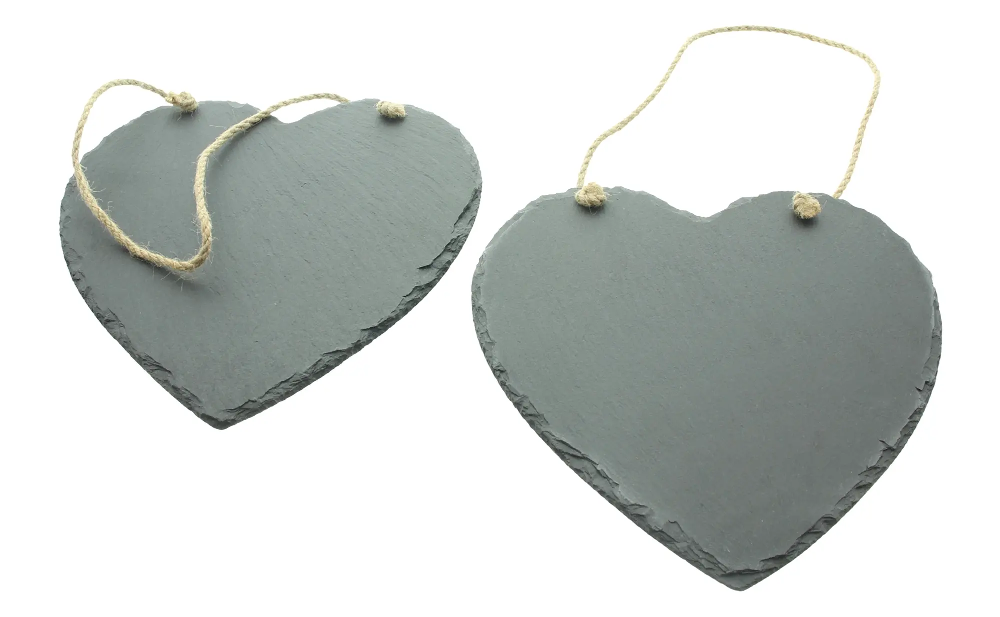 Acheter Lot de 2 suspensions coeur "ardoise"  dans la boutique en ligne de Frank Flechtwaren pour Chalet