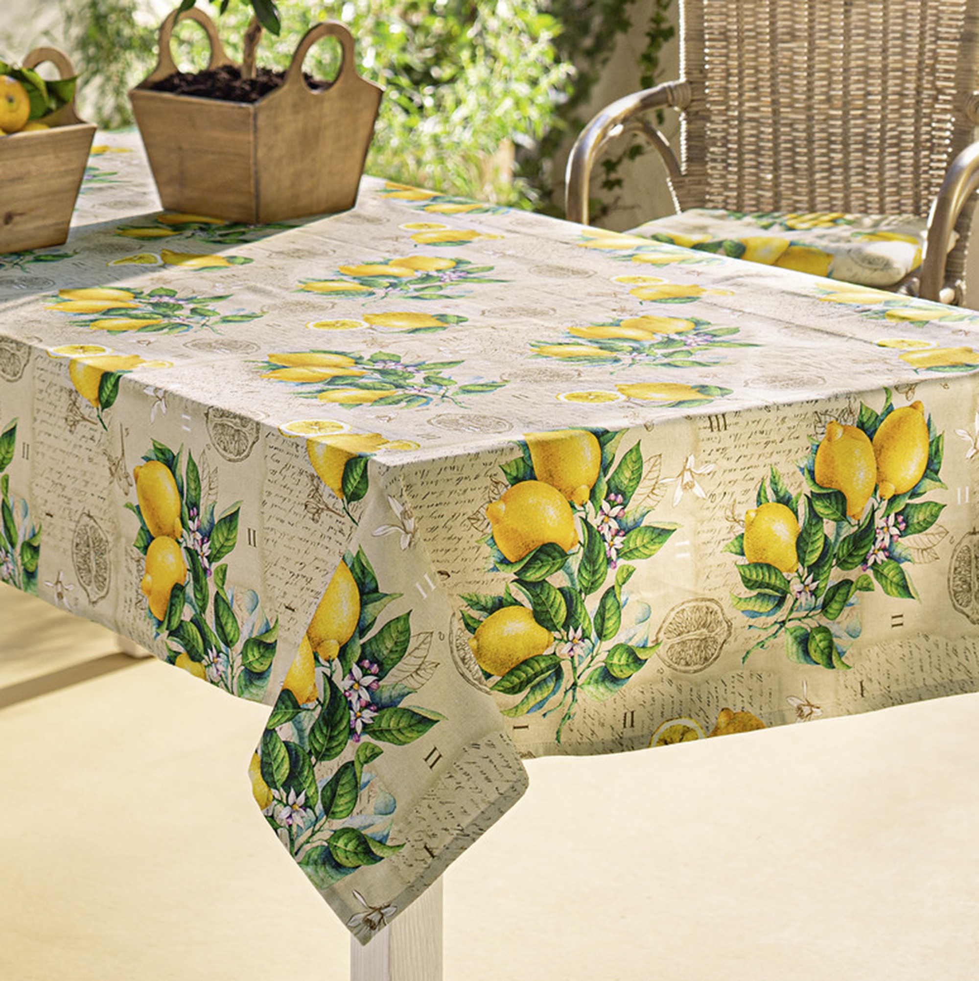 Acheter Grande nappe "citrons"  dans la boutique en ligne de Frank Flechtwaren