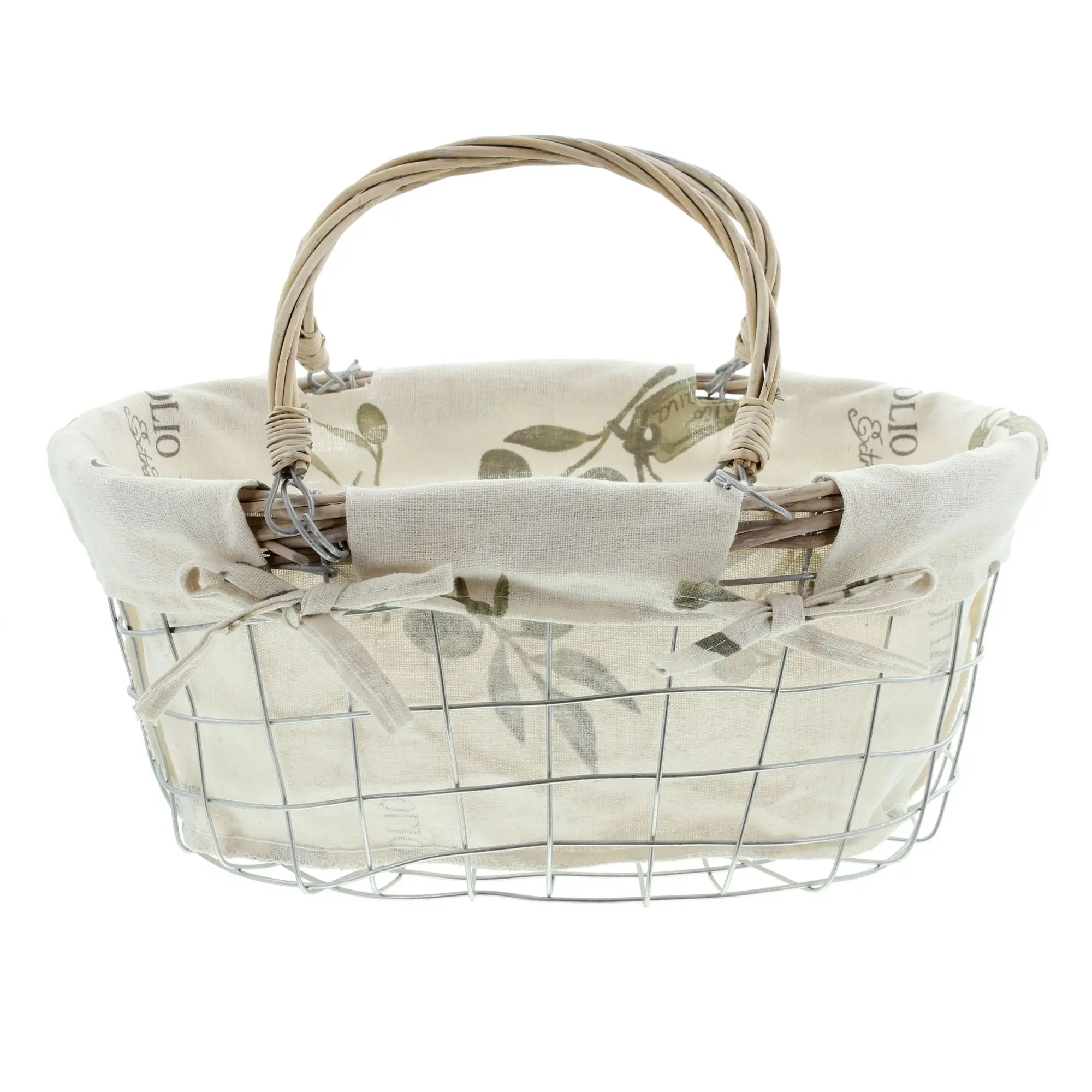 Acheter Panier fil de fer "Olio d'Oliva"  dans la boutique en ligne de Frank Flechtwaren pour Paniers de présentation