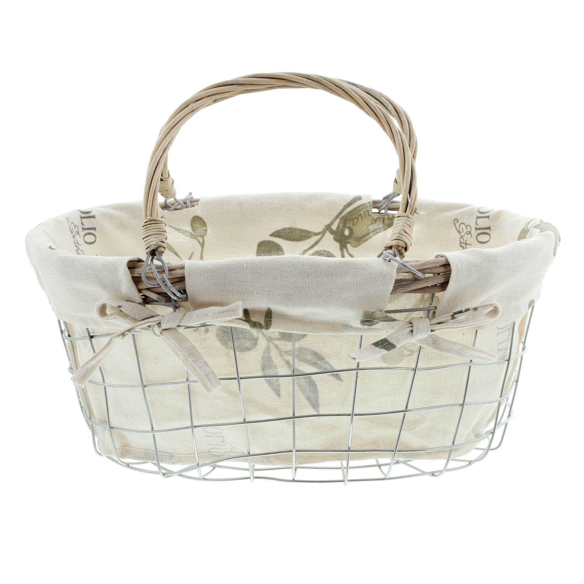 Acheter Panier fil de fer "Olio d'Oliva"  dans la boutique en ligne de Frank Flechtwaren pour Paniers de présentation