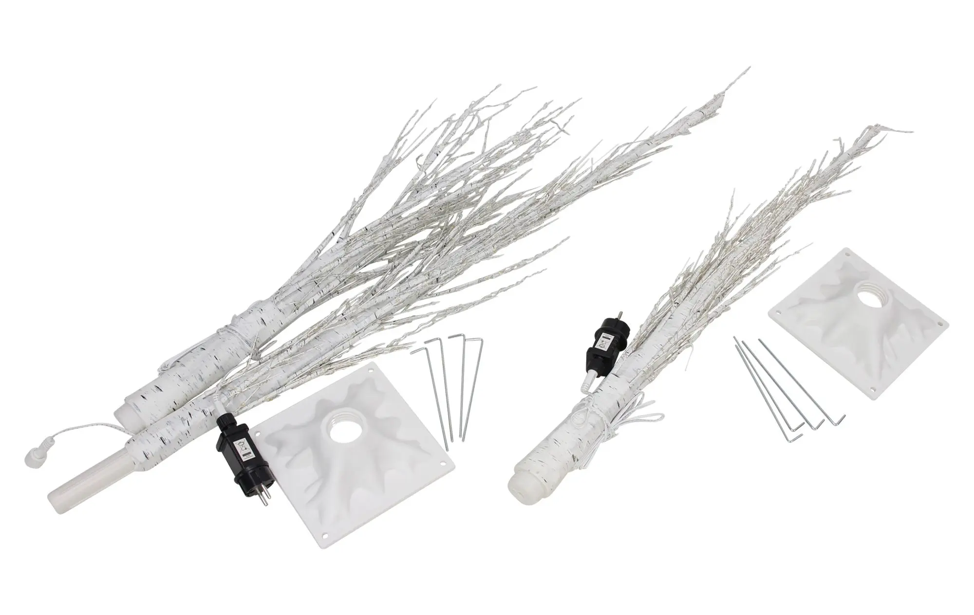 Acheter Lot de 2 sapins LED "White Christmas"  dans la boutique en ligne de Frank Flechtwaren pour Série titre Noël