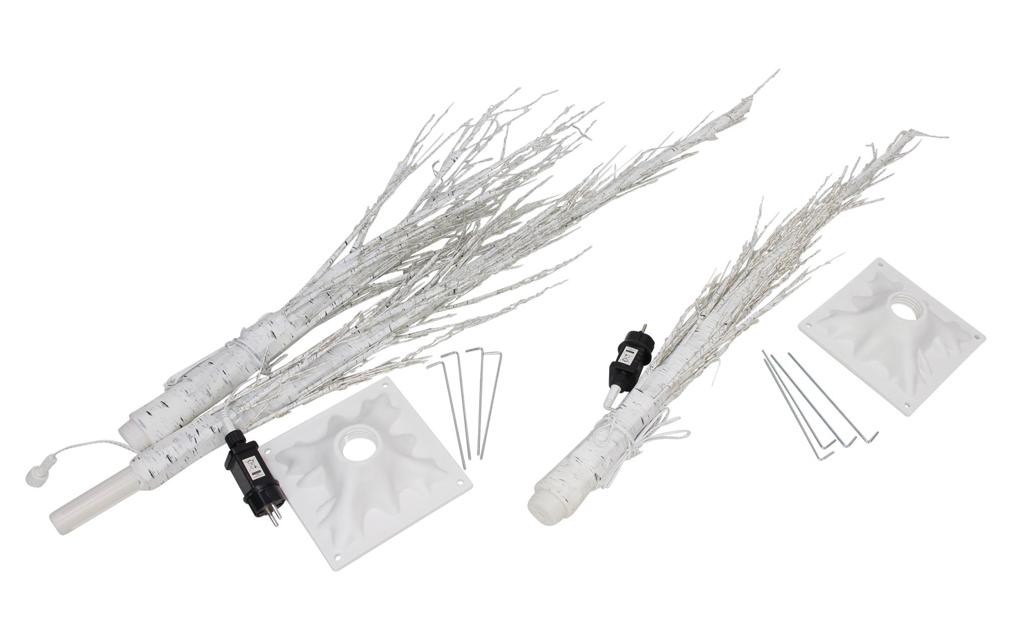 Acheter Lot de 2 sapins LED "White Christmas"  dans la boutique en ligne de Frank Flechtwaren pour Série titre Noël