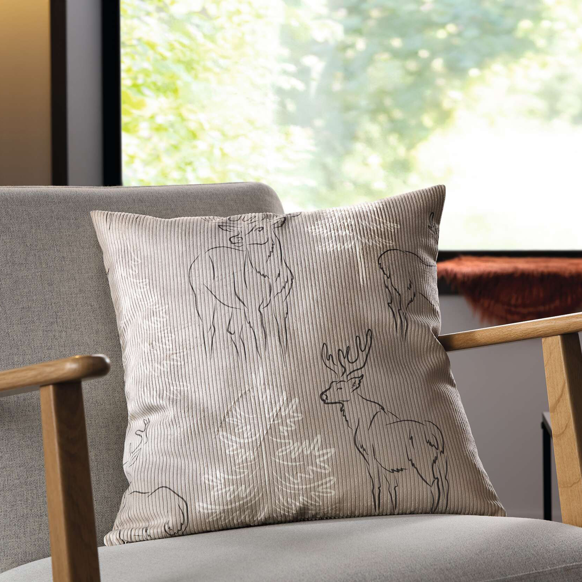 Acheter Housse de coussin "cerfs"  dans la boutique en ligne de Frank Flechtwaren
