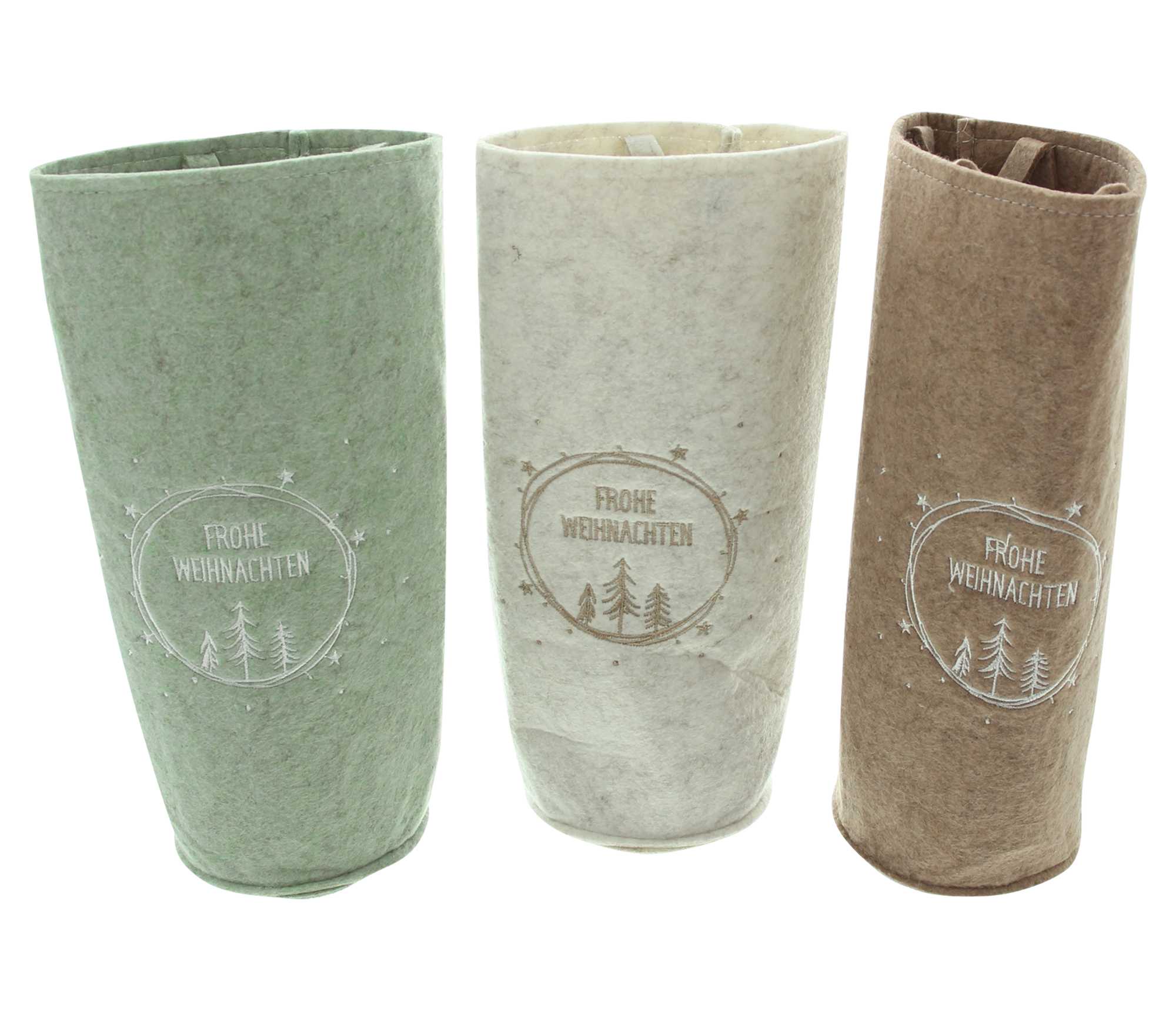 Acheter Lot de 3 sacs cadeaux "Frohe Weihnachten"  dans la boutique en ligne de Frank Flechtwaren pour Sacs et sachets cadeaux