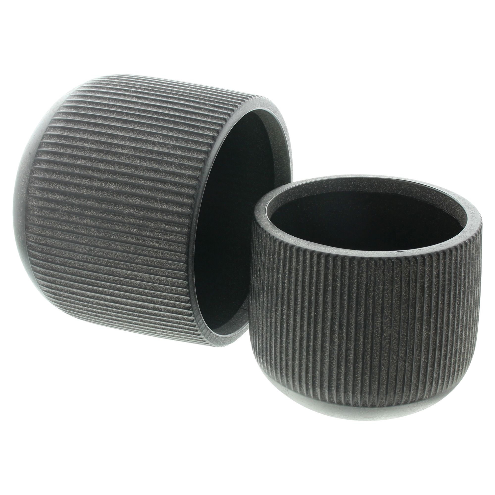 Acheter Lot de 2 cache-pots "Rainures"  dans la boutique en ligne de Frank Flechtwaren pour Jardinières