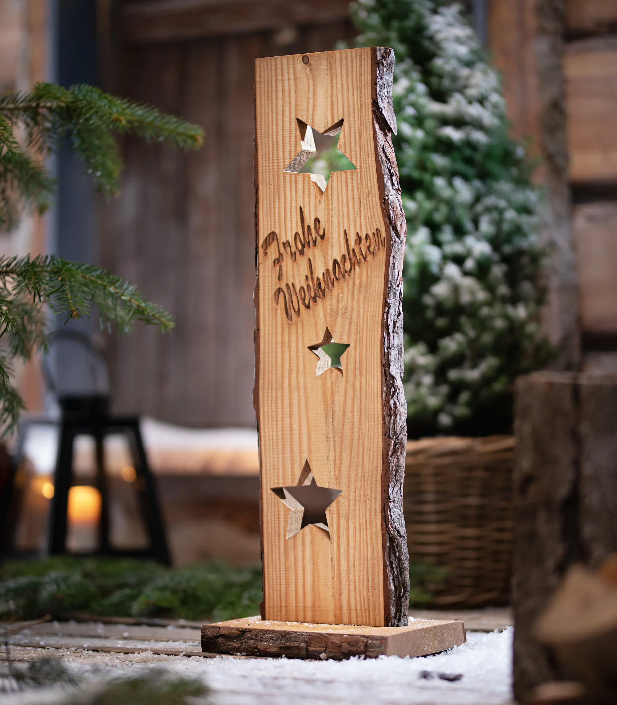Acheter Colonne "Frohe weihnachten"  dans la boutique en ligne de Frank Flechtwaren