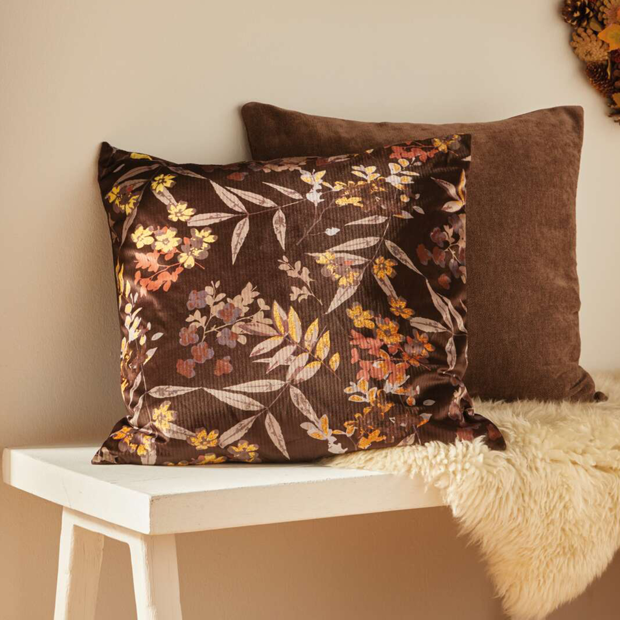 Acheter Housse de coussin "florale"  dans la boutique en ligne de Frank Flechtwaren