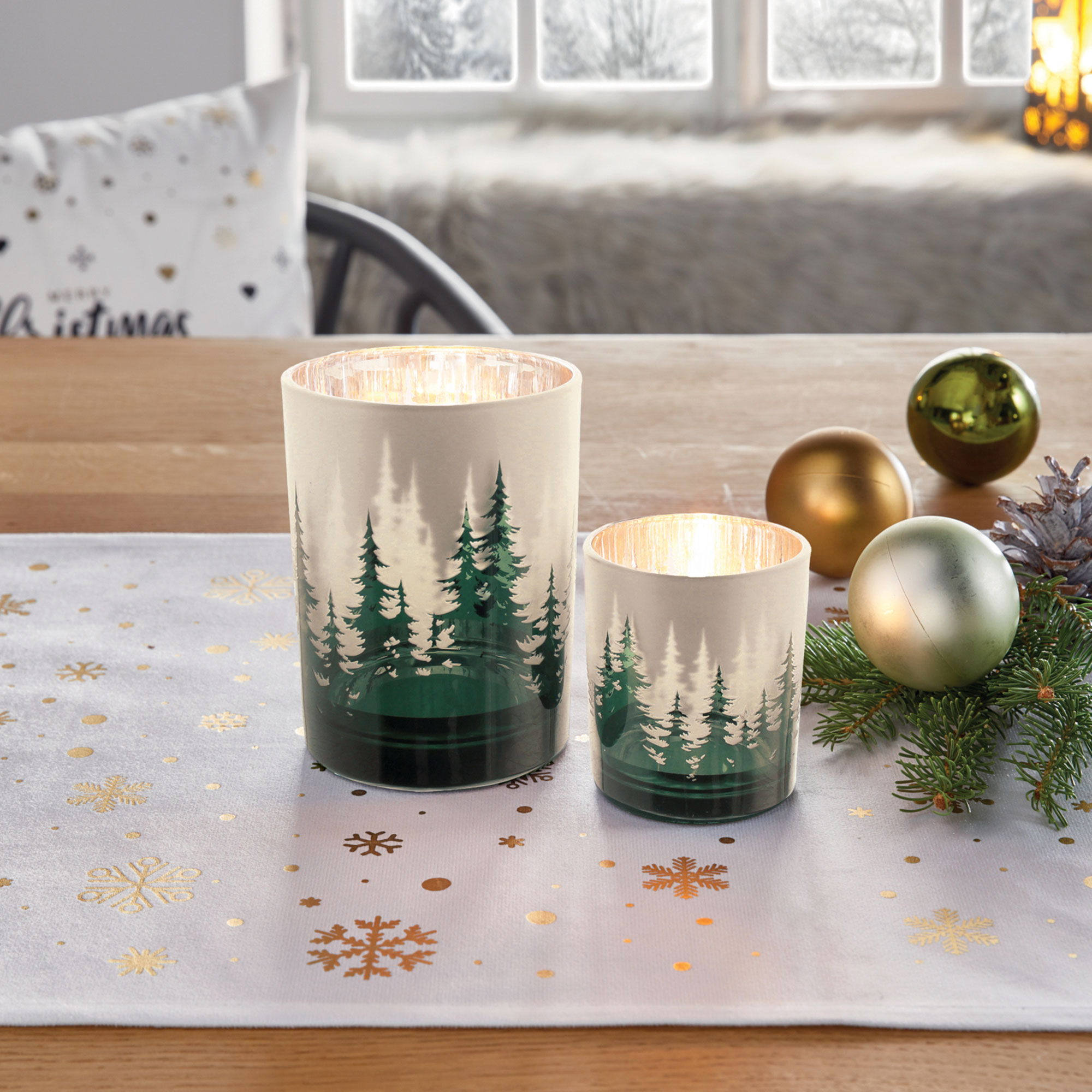 Acheter Lot de 2 photophores "forêt"  dans la boutique en ligne de Frank Flechtwaren