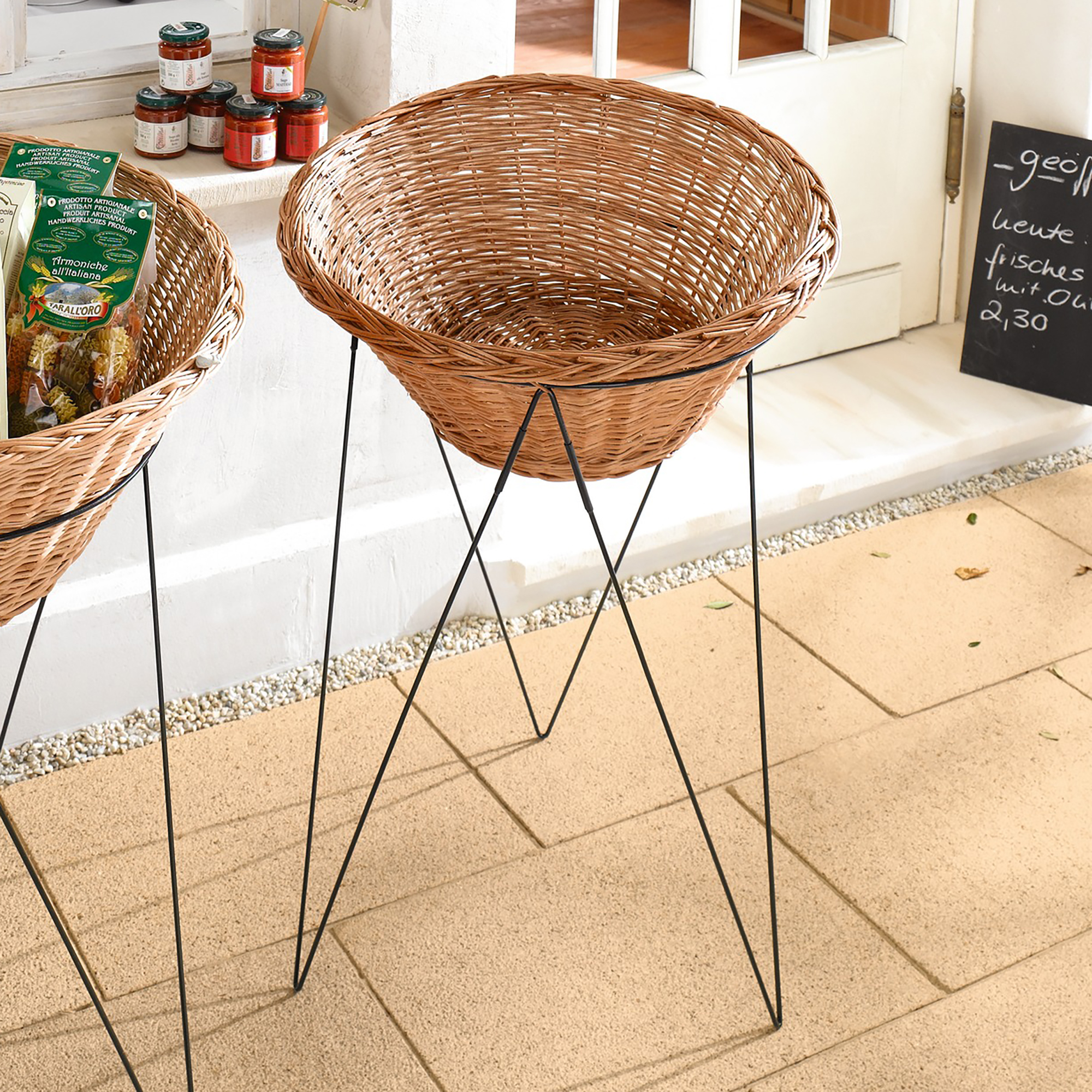 Acheter Panier de présentation "osier fendu", rond  dans la boutique en ligne de Frank Flechtwaren