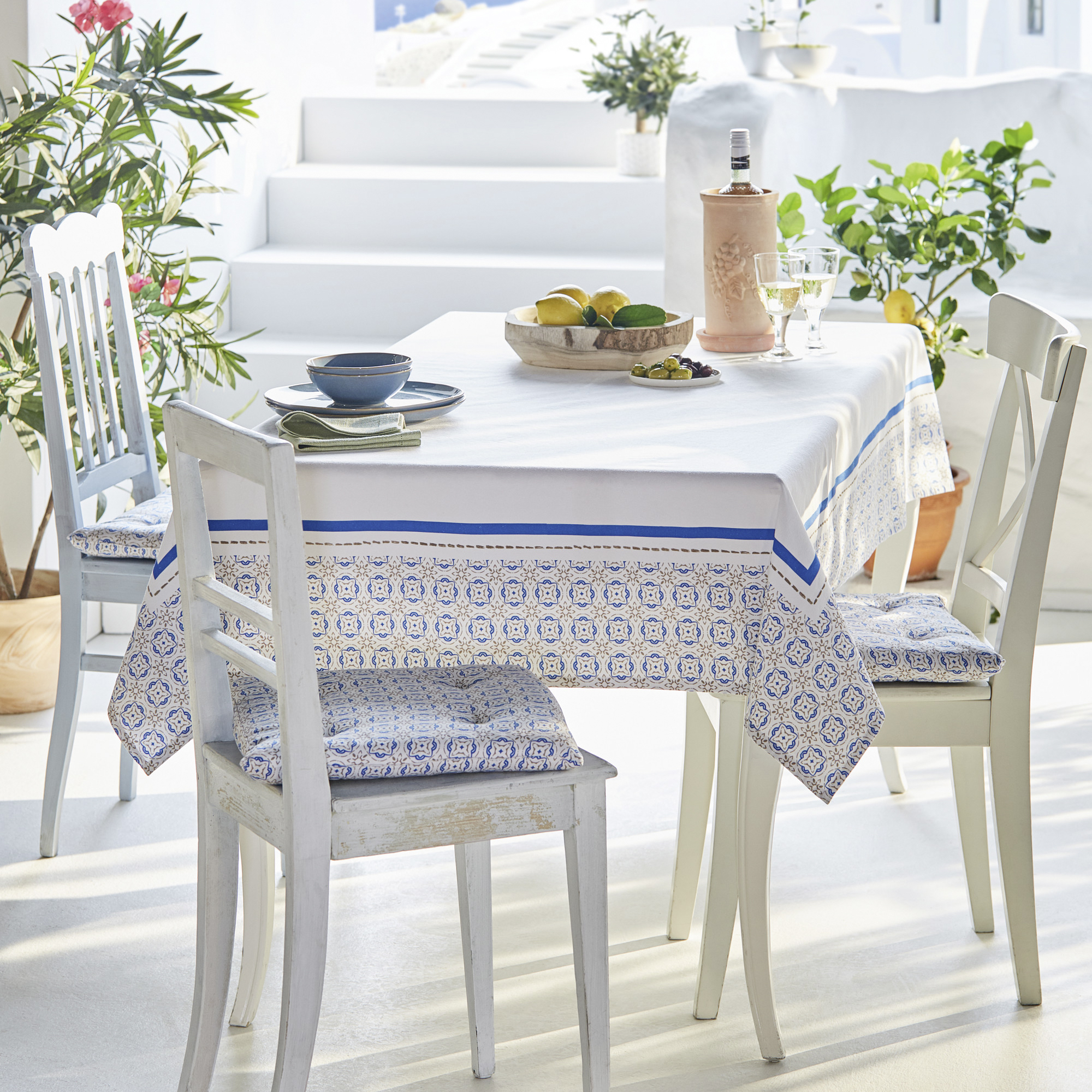 Acheter Grande nappe "Santorin"  dans la boutique en ligne de Frank Flechtwaren