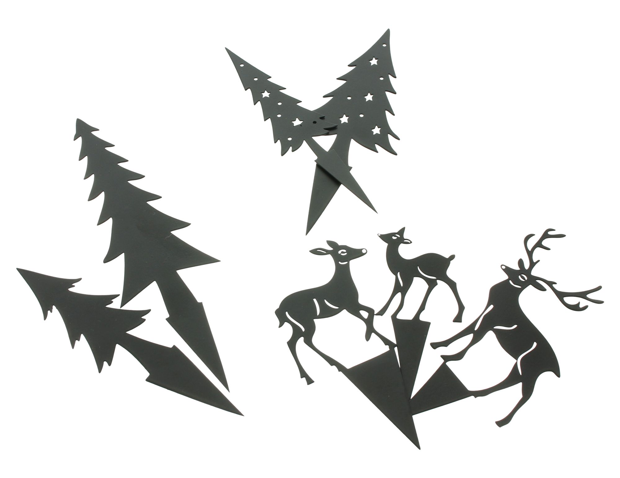 Acheter Lot de 7 pics "famille de cerfs"  dans la boutique en ligne de Frank Flechtwaren pour Confettis de table et piques