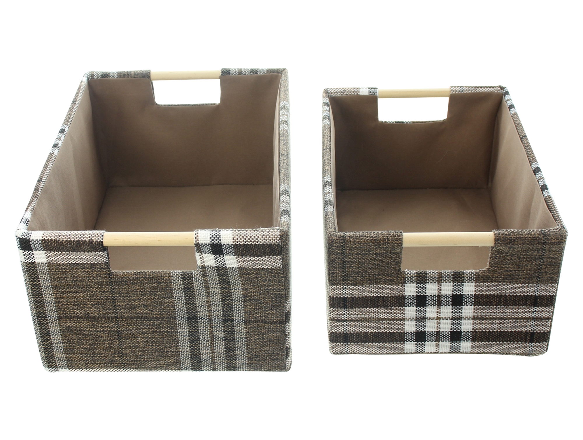 Acheter Lot de 2 corbeilles de rangement "style écossais"  dans la boutique en ligne de Frank Flechtwaren pour Nouvel arrivage