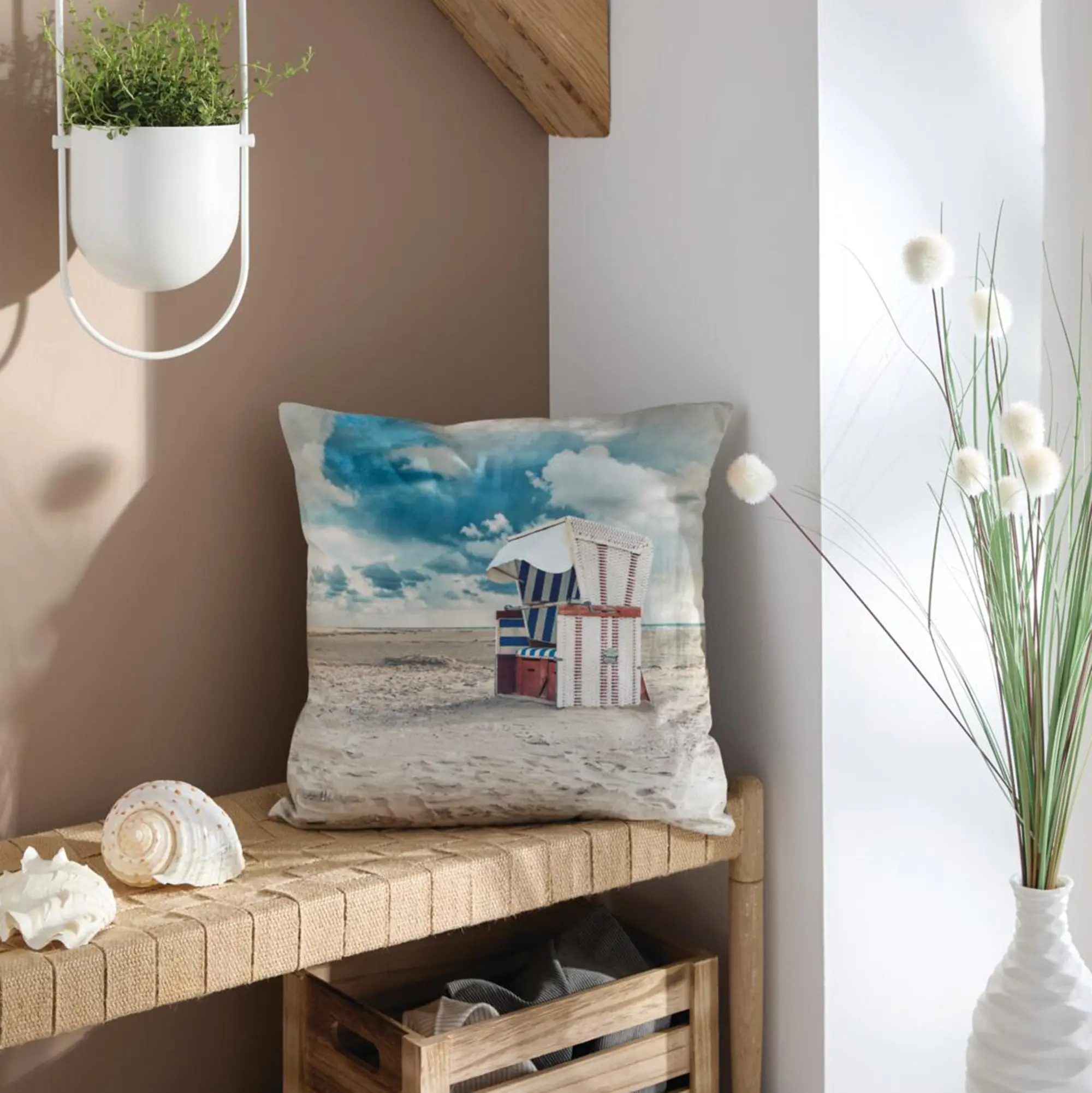 Acheter Housse de coussin " chaise de plage "  dans la boutique en ligne de Frank Flechtwaren