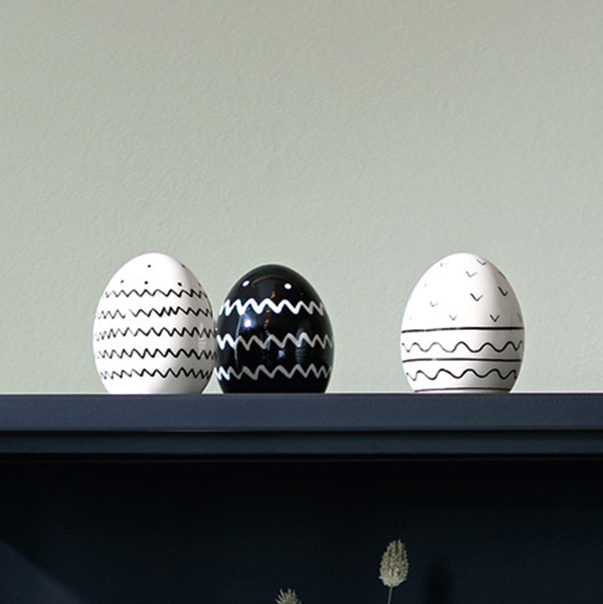 Acheter Lot de 3 oeufs de décoration "motif"  dans la boutique en ligne de Frank Flechtwaren