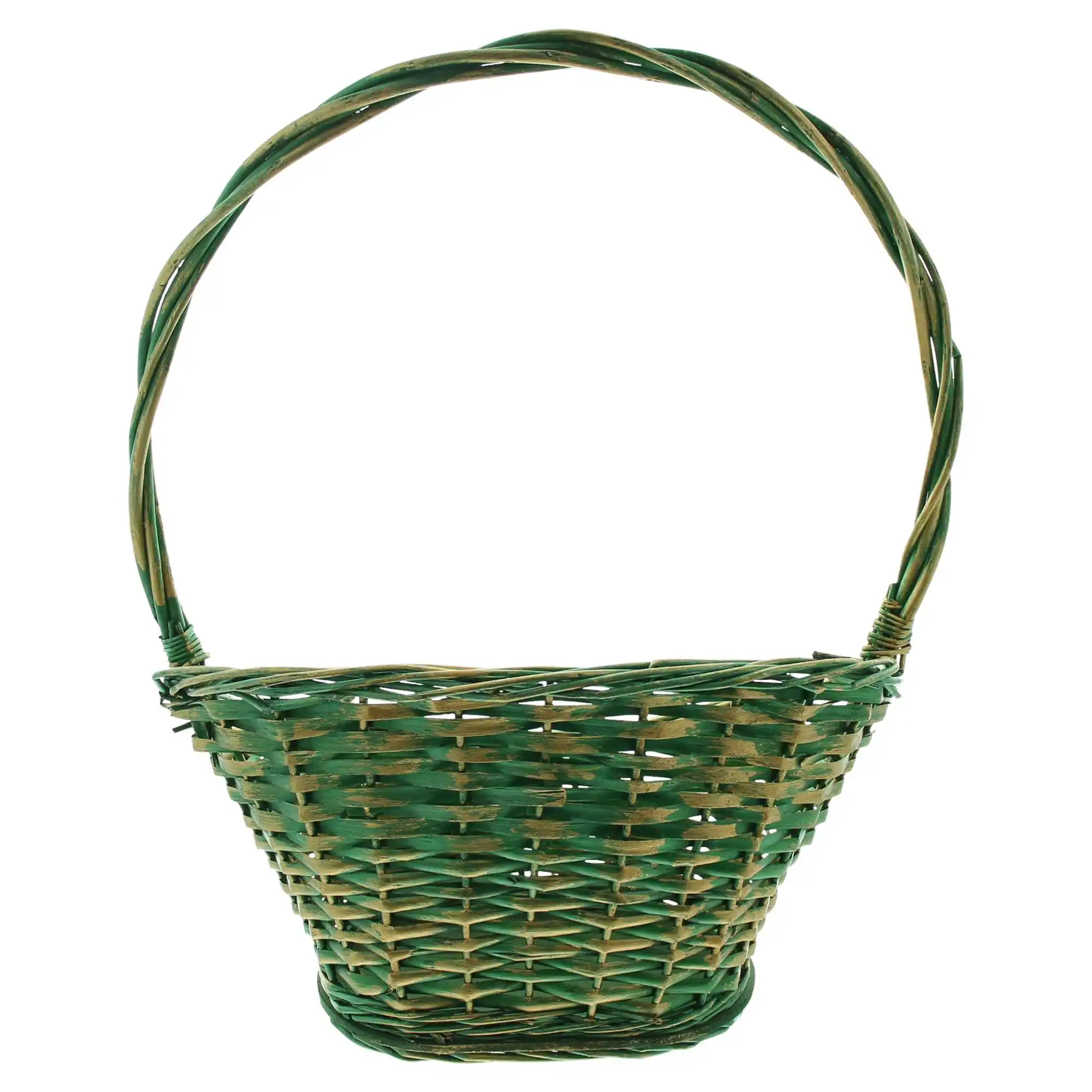 Acheter Panier de présentation "vert/or"  dans la boutique en ligne de Frank Flechtwaren pour Paniers cadeaux