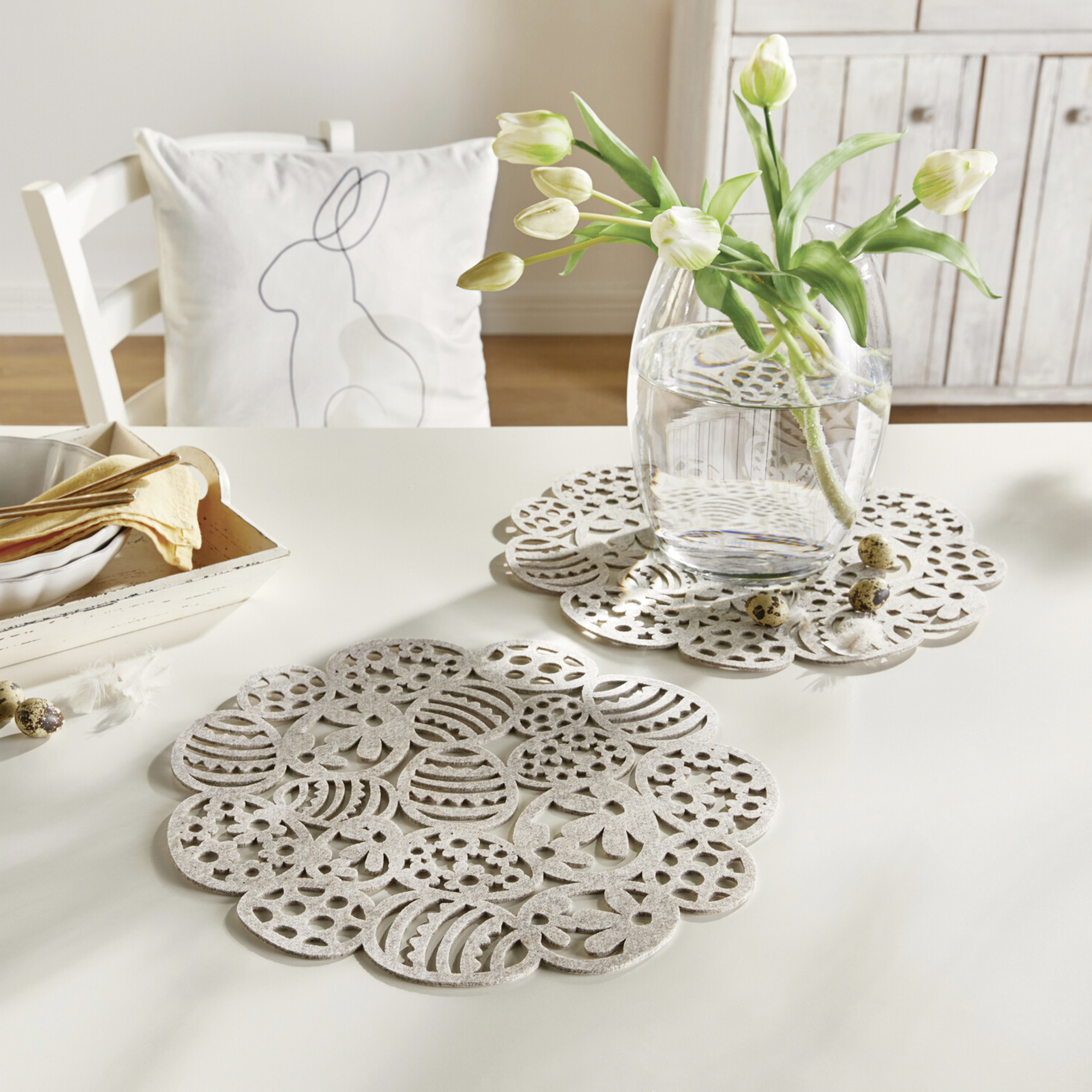 Acheter Lot de 2 sets de déco "oeufs de Pâques"  dans la boutique en ligne de Frank Flechtwaren pour Pâques