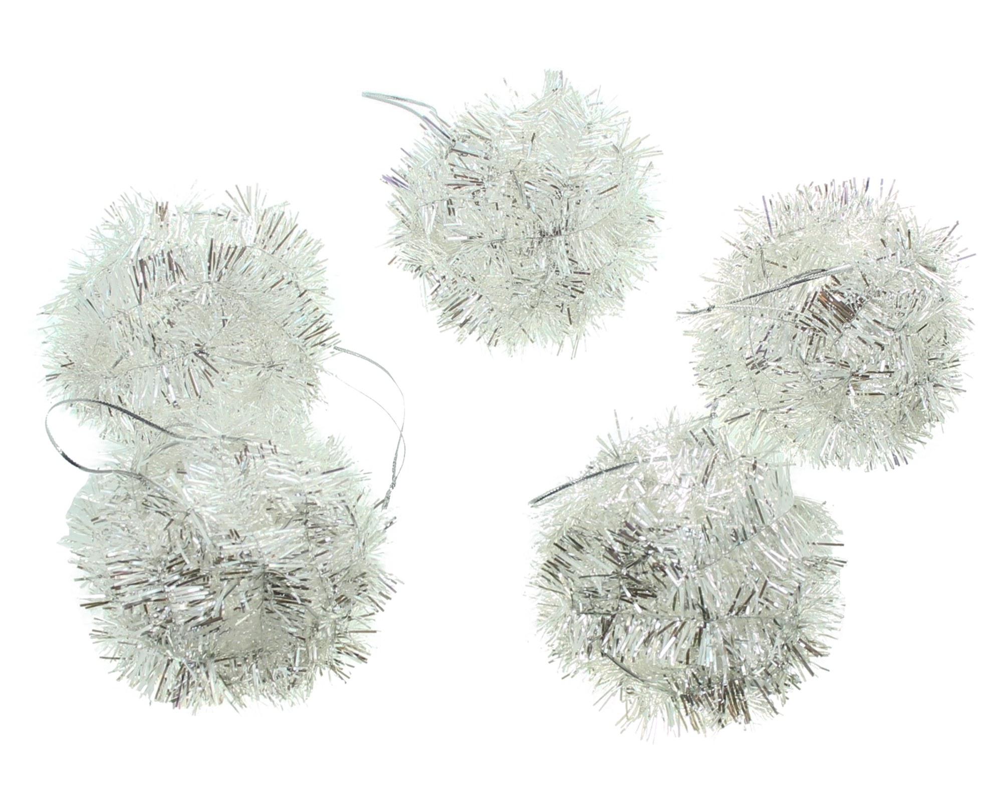 Acheter Lot de 5 boules "scintillement argenté"  dans la boutique en ligne de Frank Flechtwaren pour Décorations pour sapins de Noël