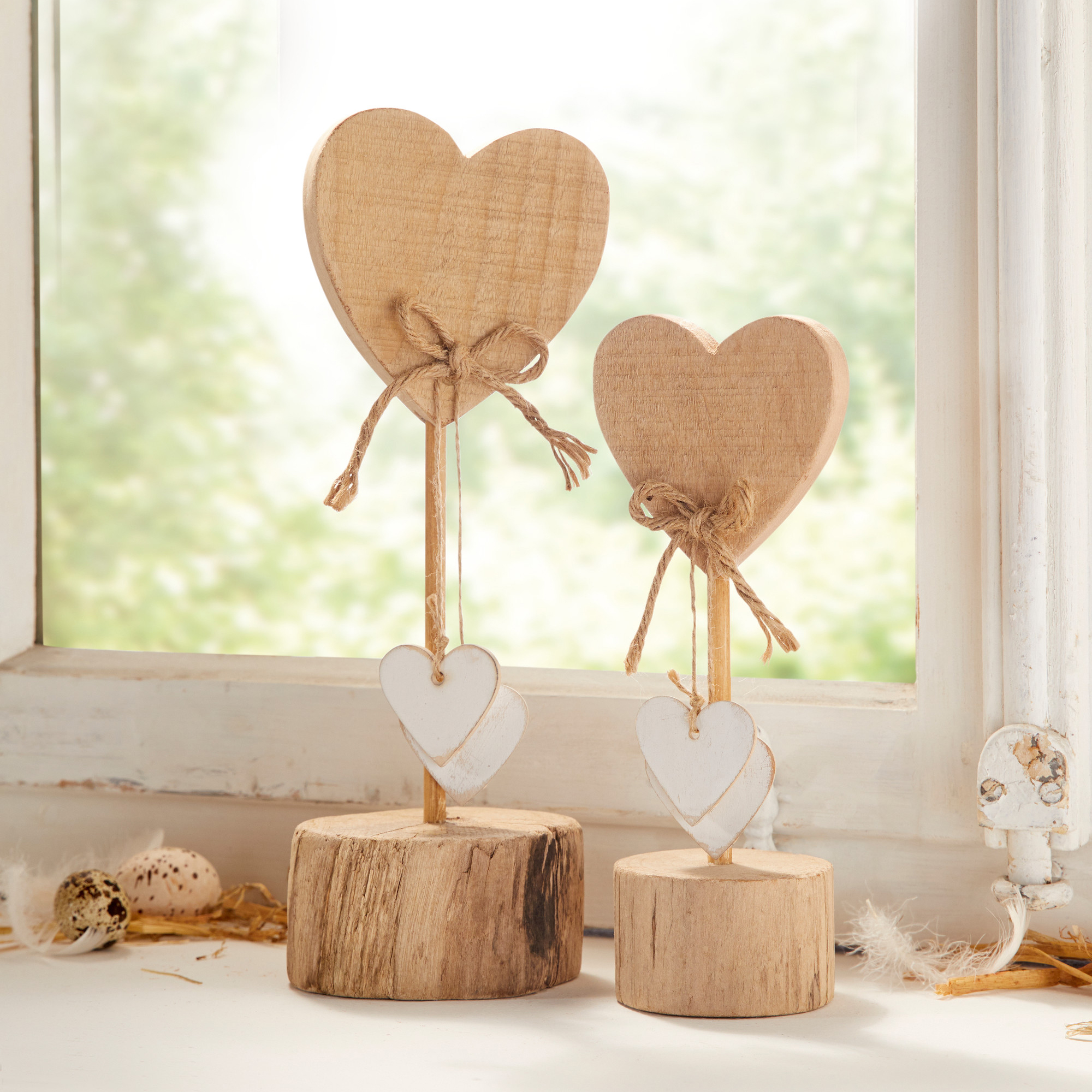 Acheter Lot de 2 décorations "coeurs"  dans la boutique en ligne de Frank Flechtwaren