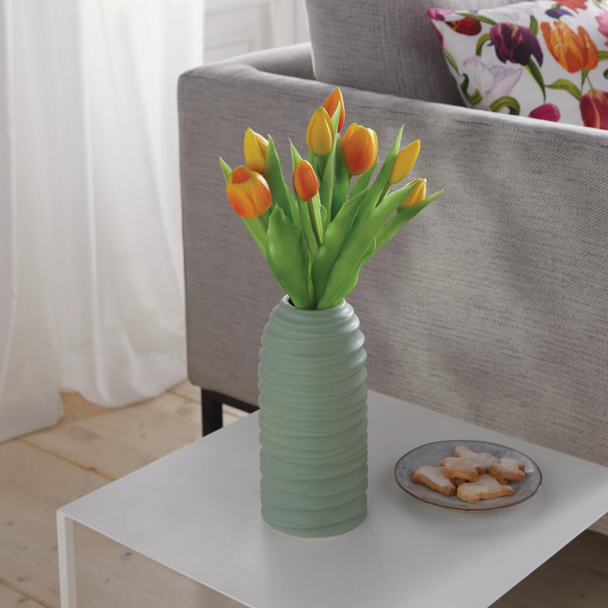 Acheter Lot de 14 tulipes "jaune &amp; orange"  dans la boutique en ligne de Frank Flechtwaren pour Nouvel arrivage