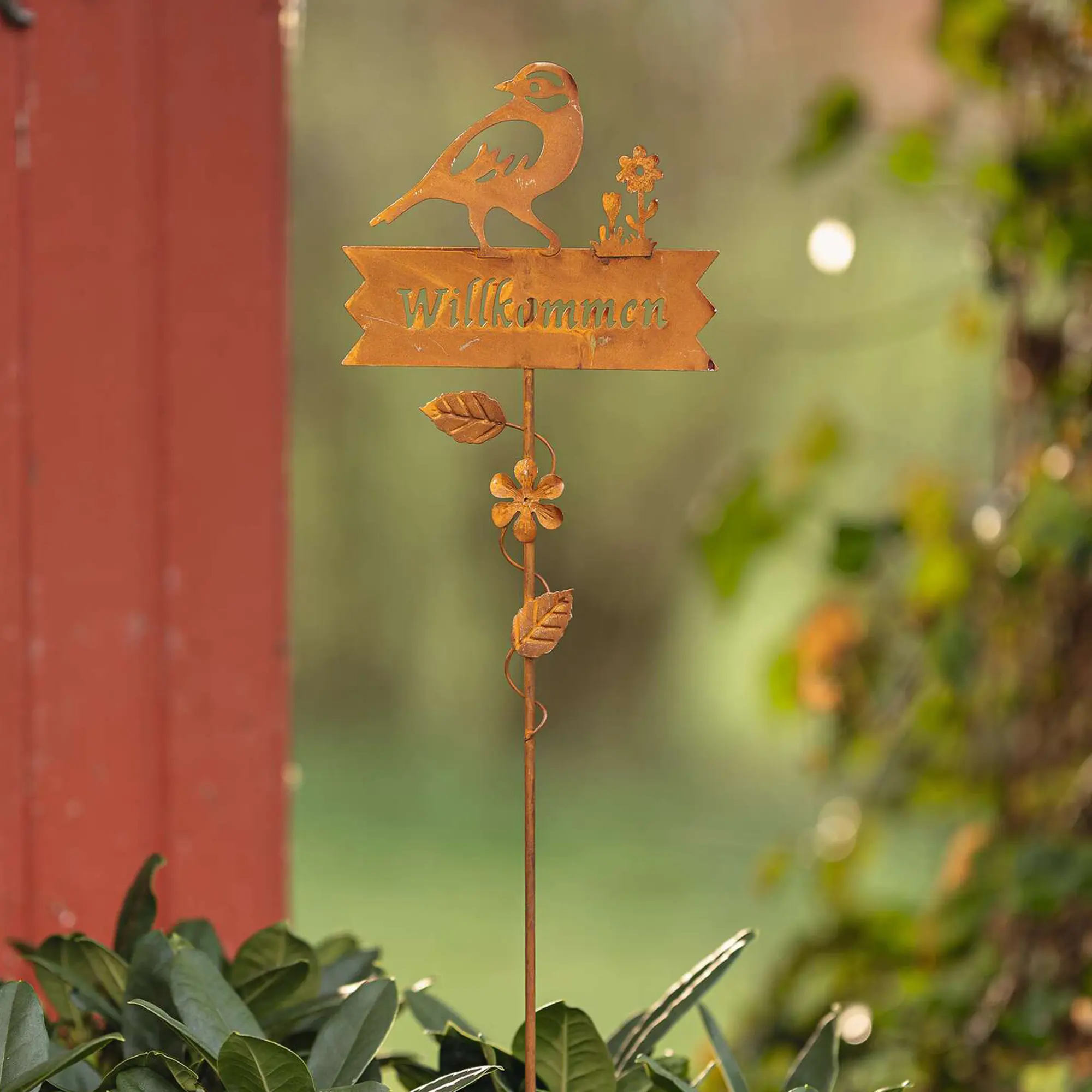 Acheter Pic de jardin "Willkommen"  dans la boutique en ligne de Frank Flechtwaren