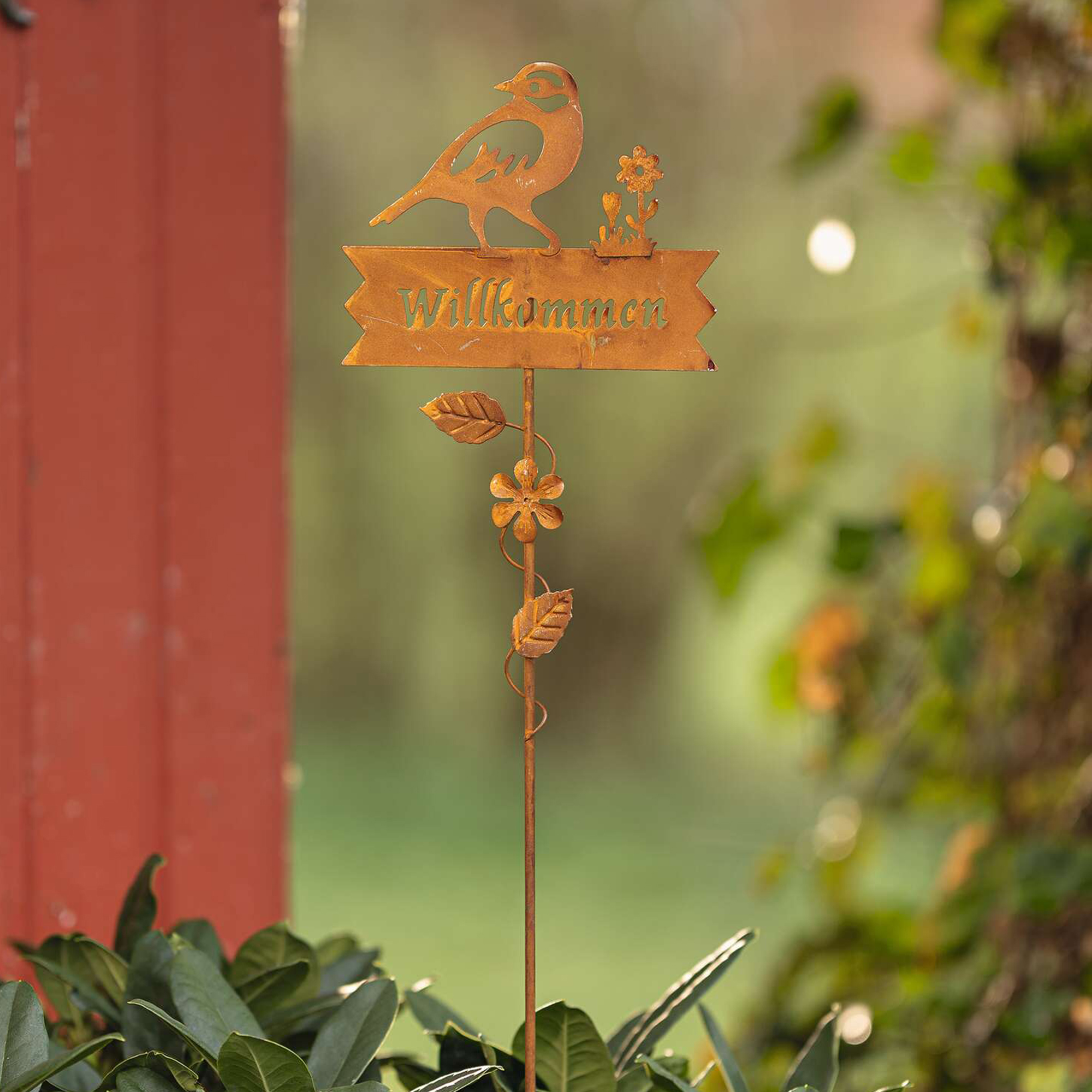 Acheter Pic de jardin "Willkommen"  dans la boutique en ligne de Frank Flechtwaren