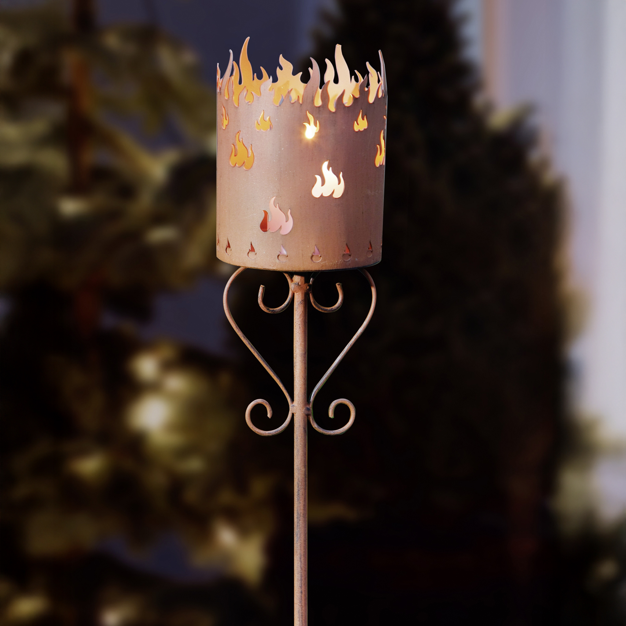 Acheter Pic de jardin "flammes"  dans la boutique en ligne de Frank Flechtwaren