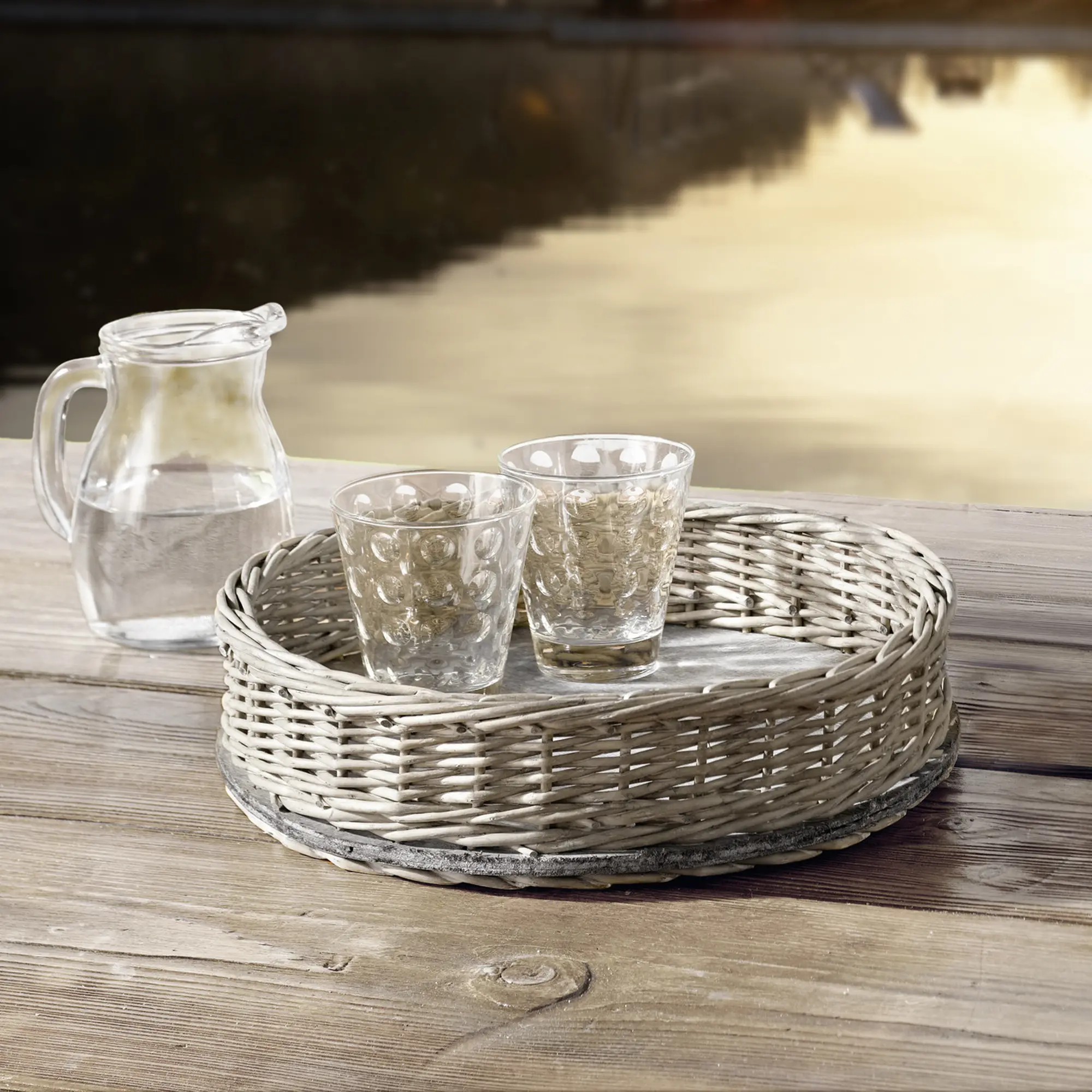 Acheter Plateau tressé, rond  dans la boutique en ligne de Frank Flechtwaren pour Paniers plateau