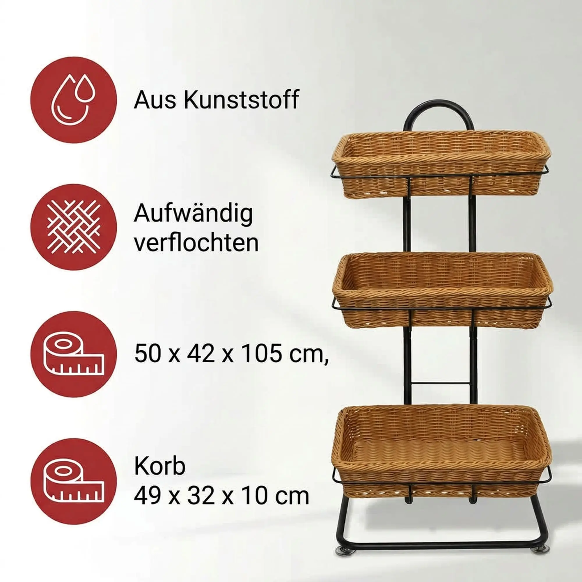 Acheter Supports pour paniers "panier polyrotin"  dans la boutique en ligne de Frank Flechtwaren pour Cuisine