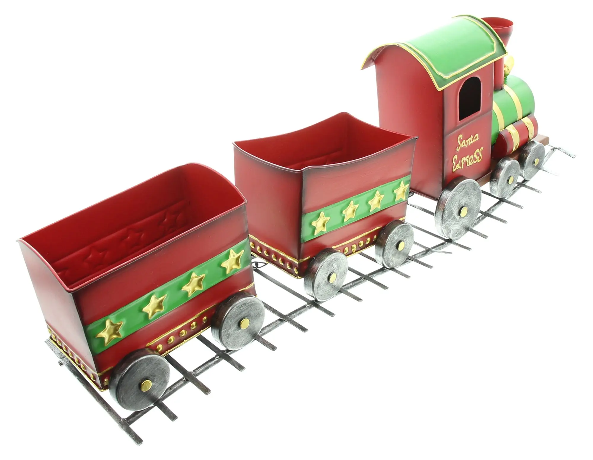 Acheter Train métallique "Santa"  dans la boutique en ligne de Frank Flechtwaren pour Pères Noël