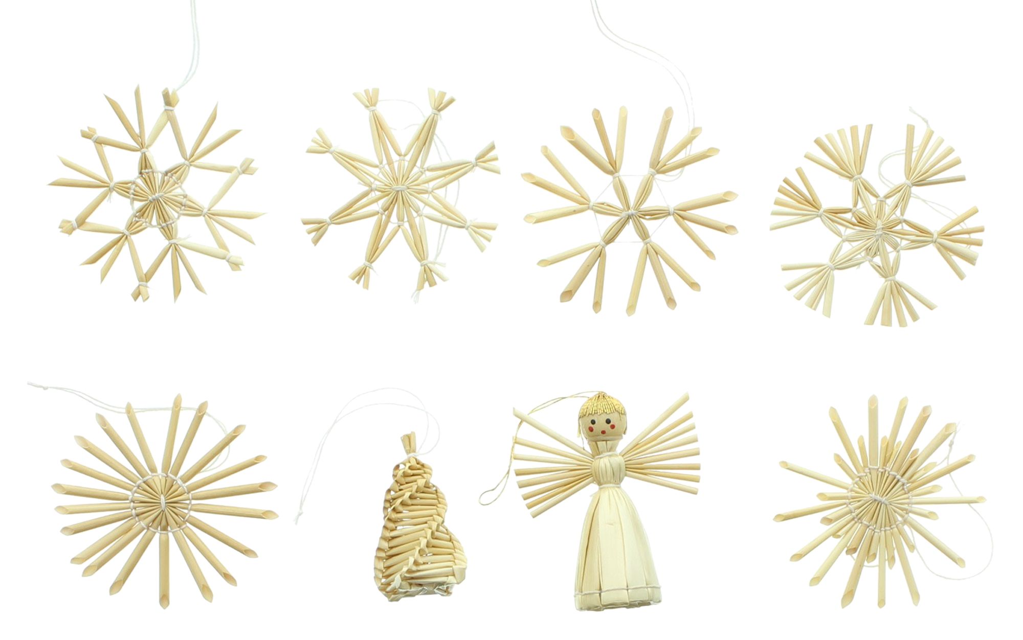 Acheter Lot de 60 déco en paille "tradition"  dans la boutique en ligne de Frank Flechtwaren pour Noël