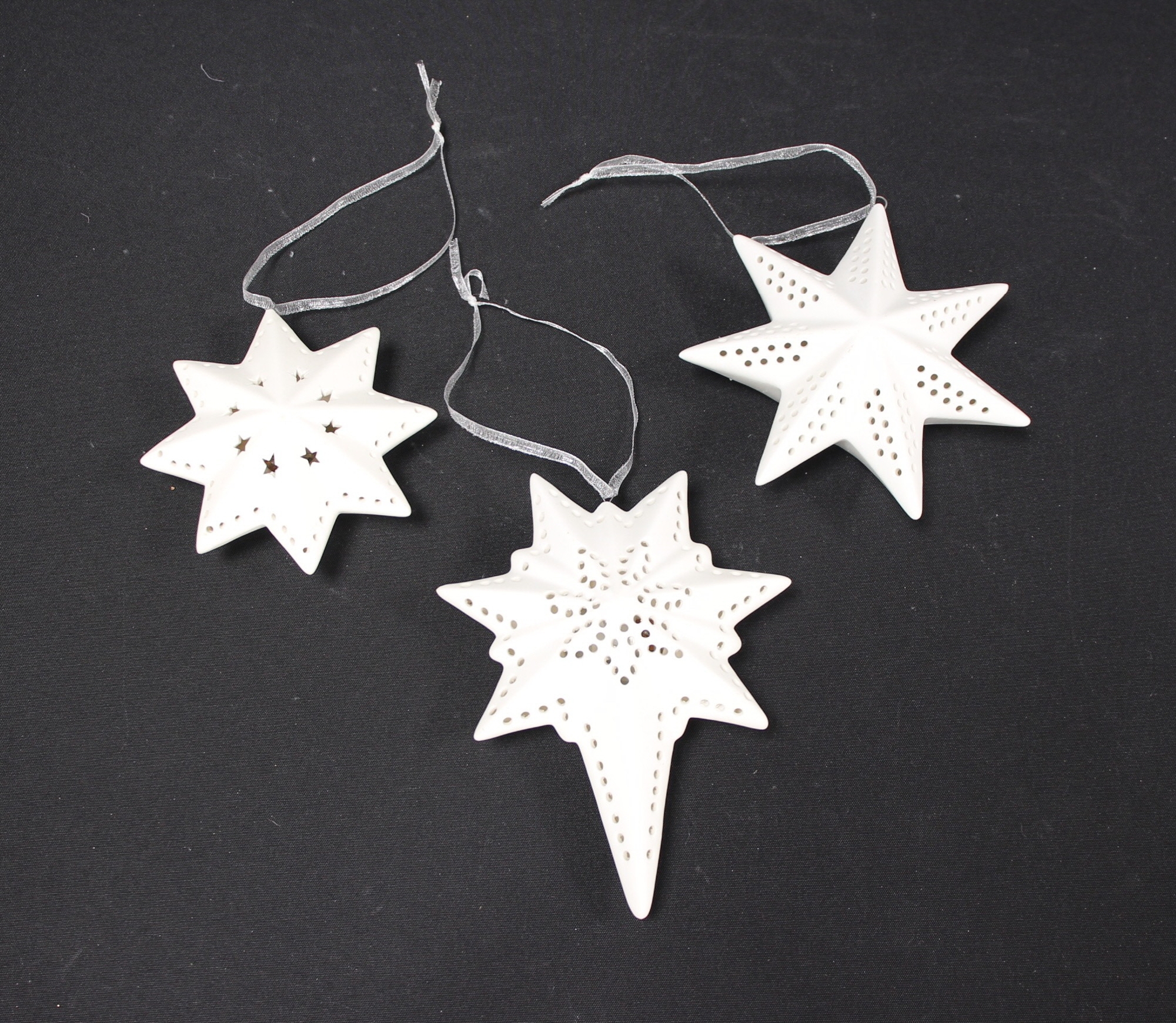 Acheter Lot de 3 suspensions "White"  dans la boutique en ligne de Frank Flechtwaren pour Décorations pour sapins de Noël