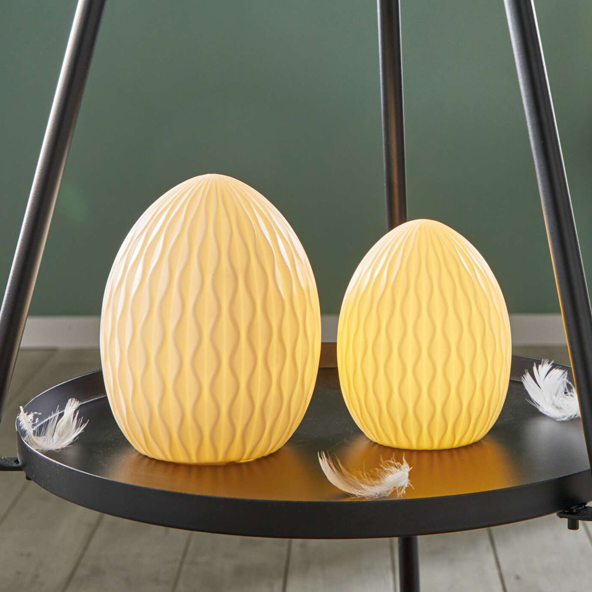 Acheter Lot de 2 oeufs LED "moderne"  dans la boutique en ligne de Frank Flechtwaren