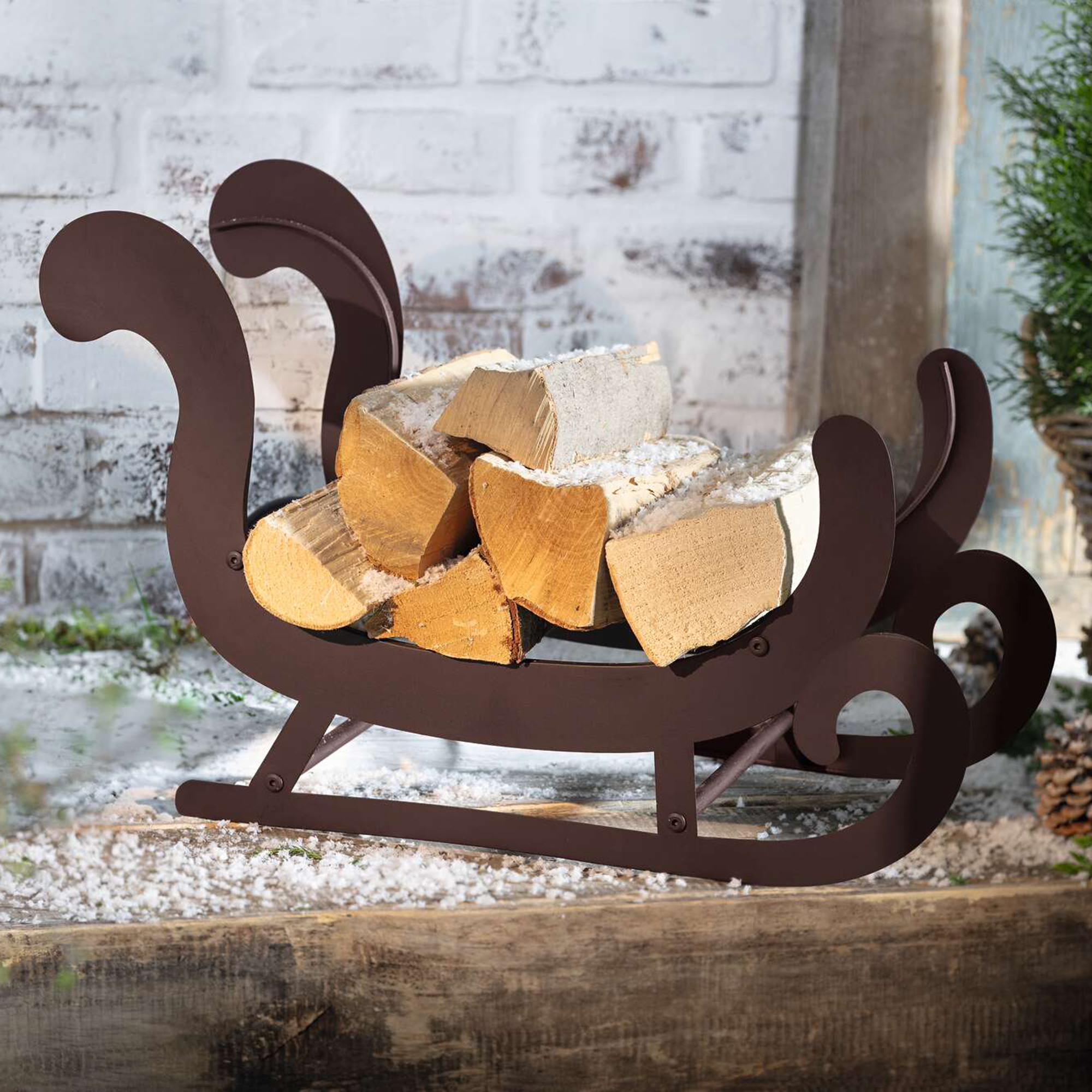 Acheter Porte-bûches "traîneau"  dans la boutique en ligne de Frank Flechtwaren pour Traîneaux