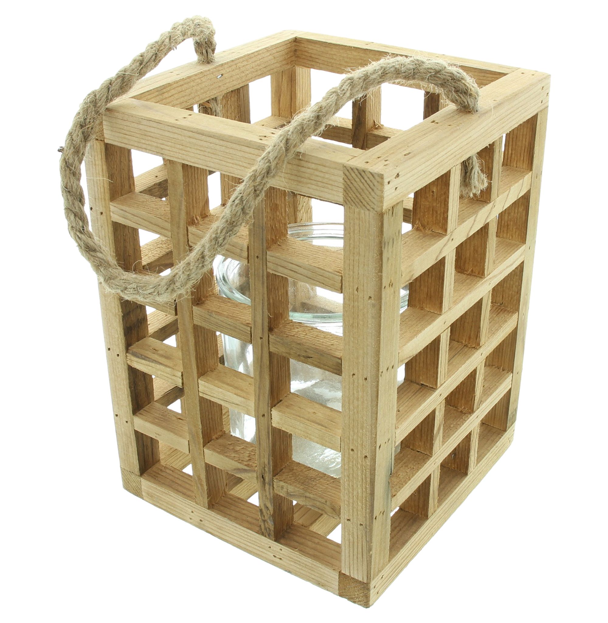 Acheter Photophore "Wood"  dans la boutique en ligne de Frank Flechtwaren pour Lanternes