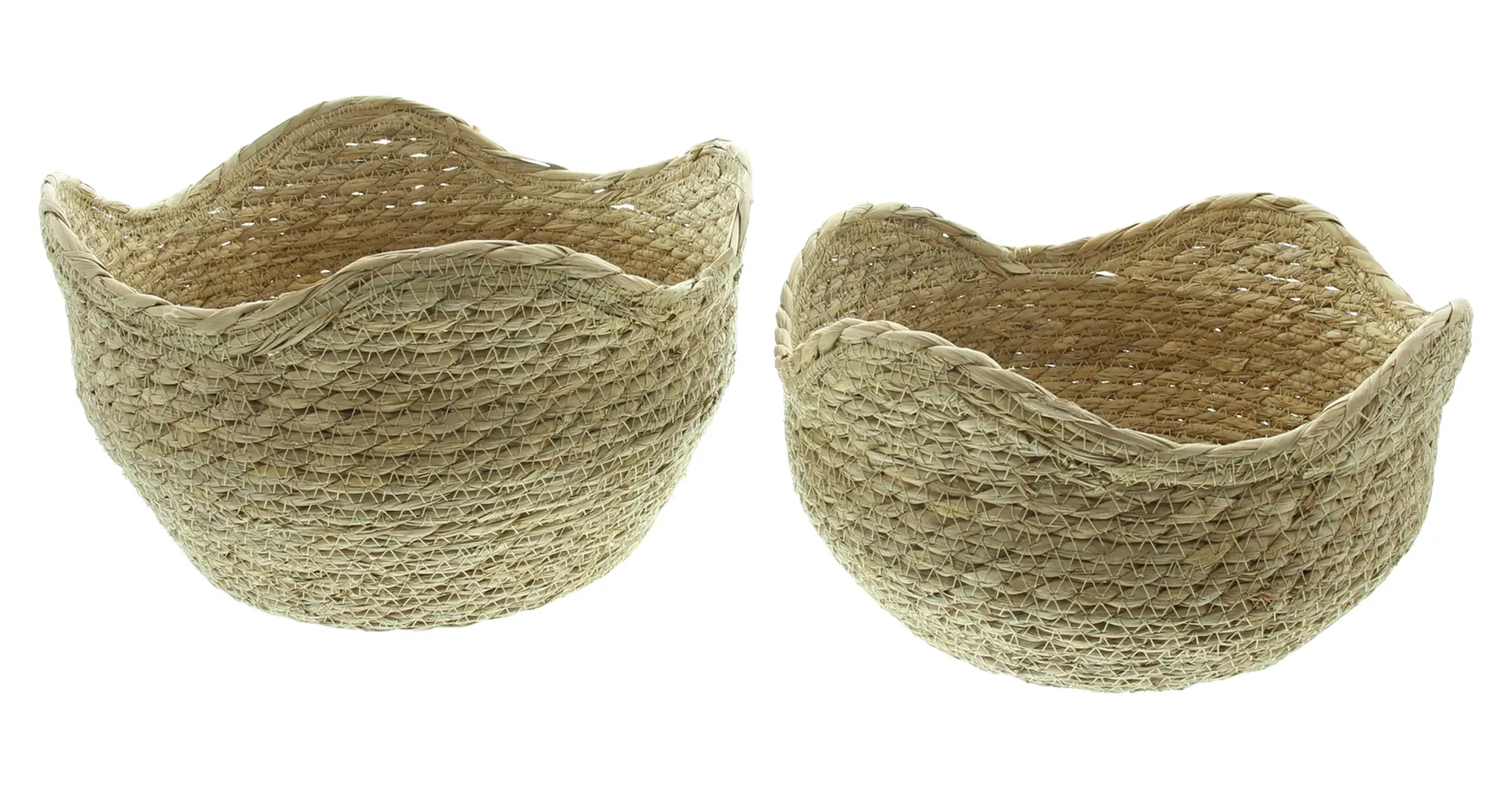 Acheter Lot de 2 paniers universel "Waves"  dans la boutique en ligne de Frank Flechtwaren pour Nature et vert