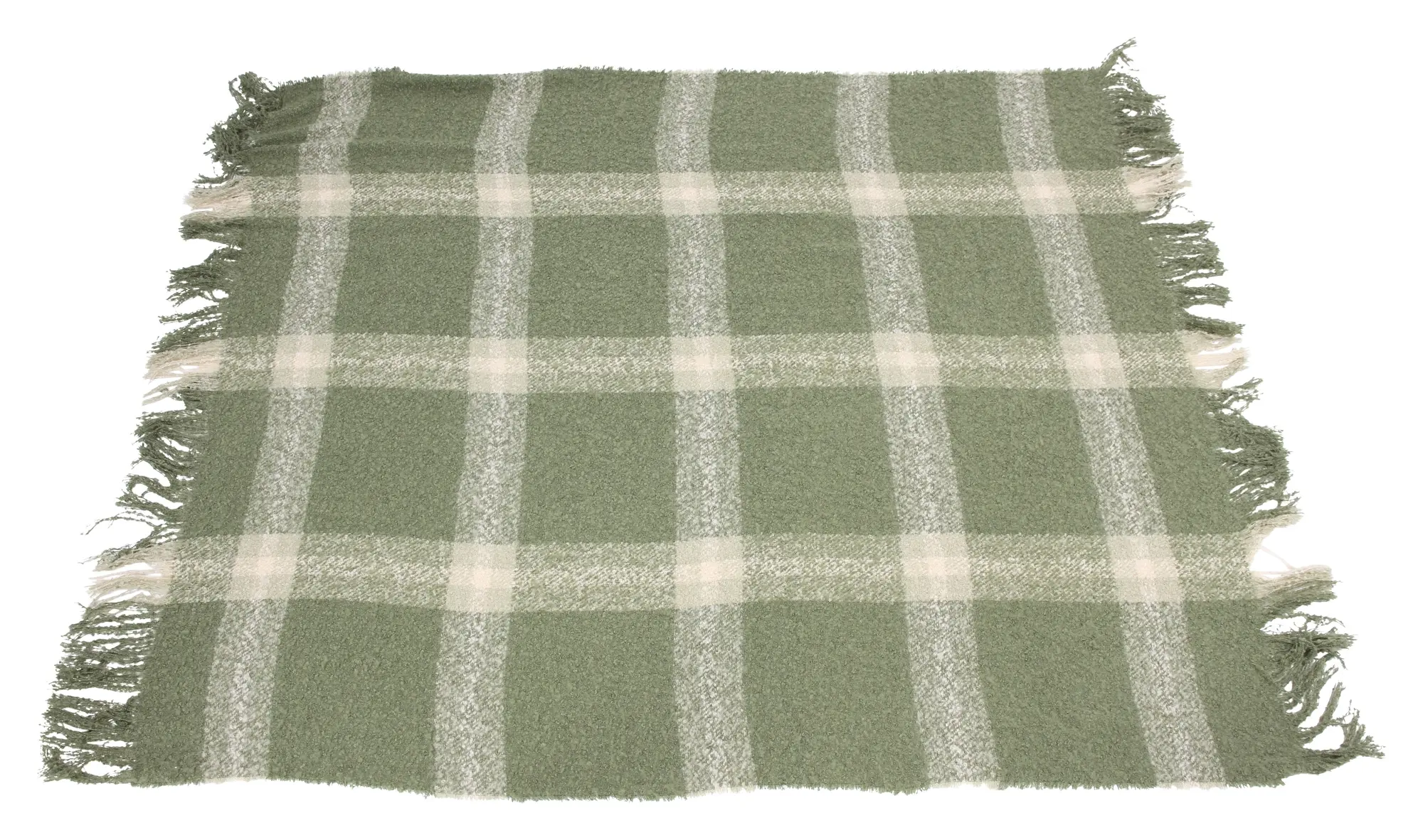 Acheter Couverture douillette "carreaux verts"  dans la boutique en ligne de Frank Flechtwaren pour Plaids &amp; Couvertures