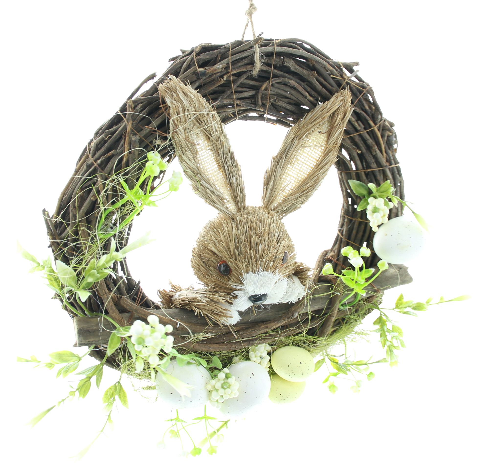 Acheter Couronne de Pâques "petit lapin"  dans la boutique en ligne de Frank Flechtwaren pour Couronnes de Pâques