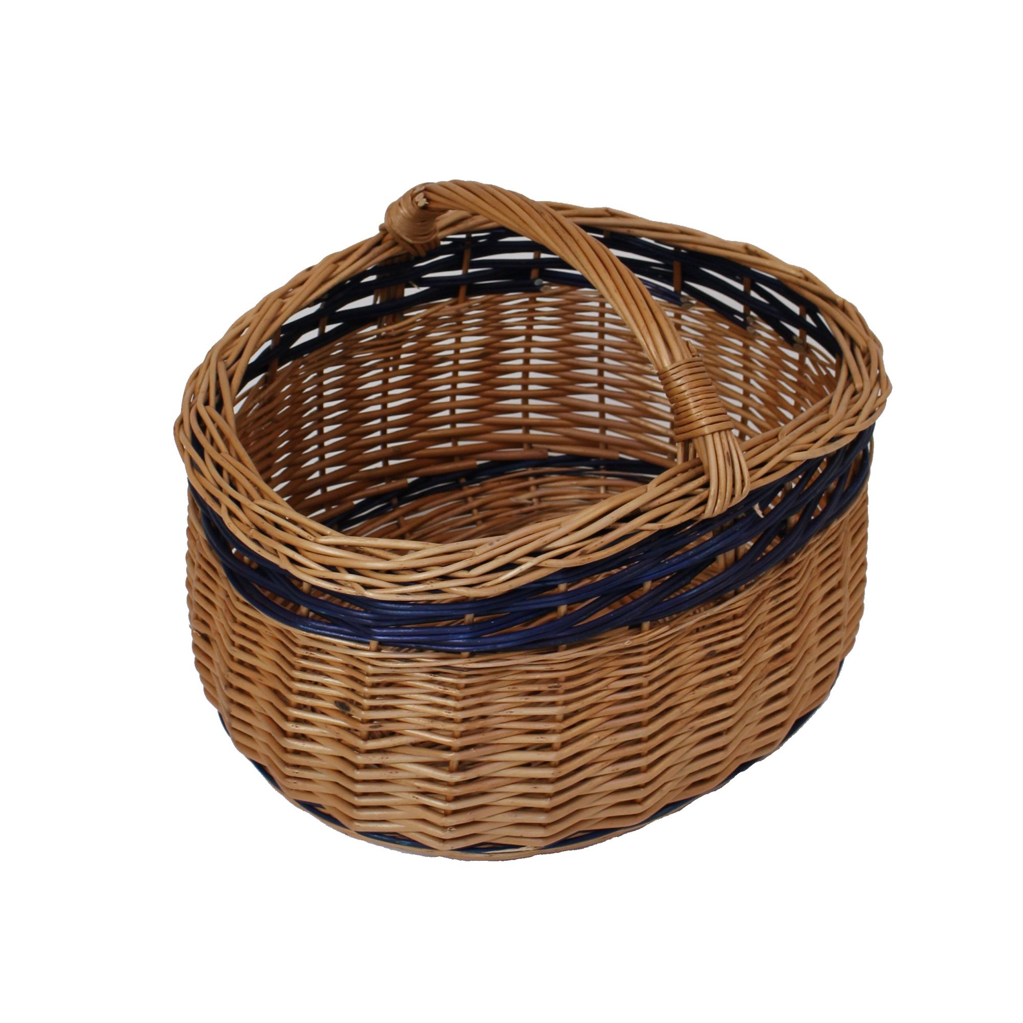 Acheter Panier à courses "nature/bleu"  dans la boutique en ligne de Frank Flechtwaren pour Paniers à provisions
