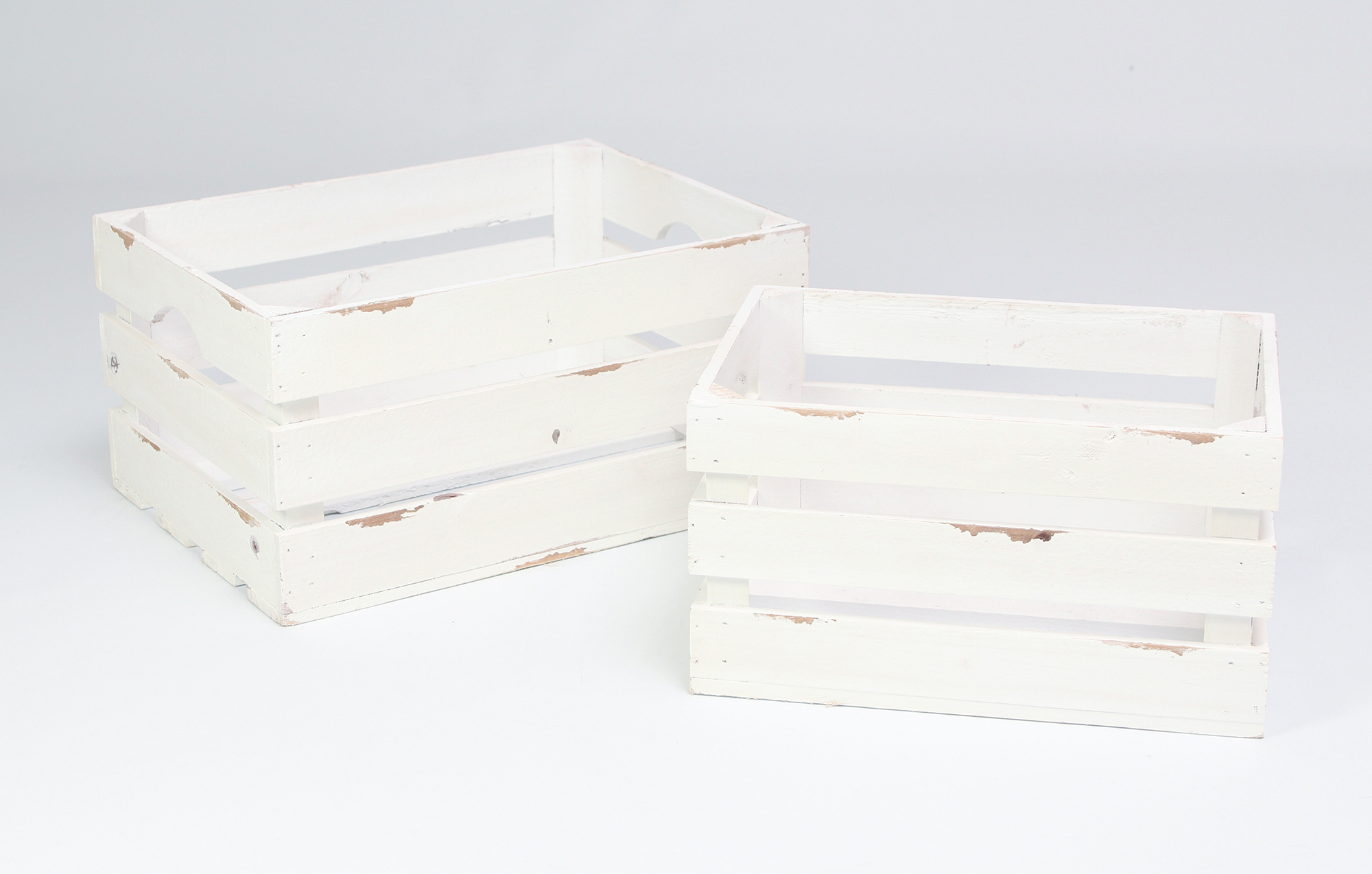 Acheter Lot de 2 cagettes "Used-Look"  dans la boutique en ligne de Frank Flechtwaren pour Noël