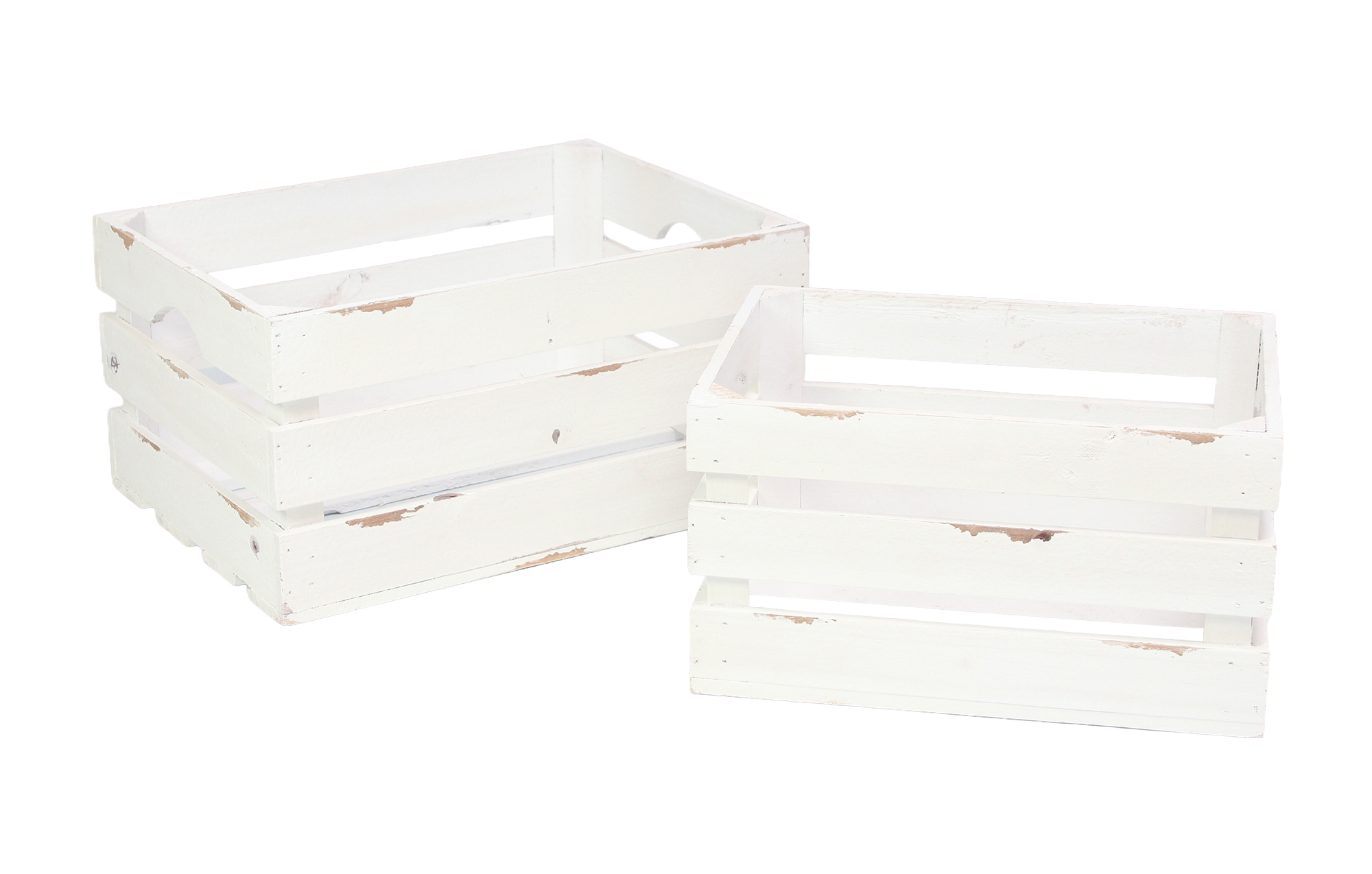 Acheter Lot de 2 cagettes "Used-Look"  dans la boutique en ligne de Frank Flechtwaren pour Shabby Chic