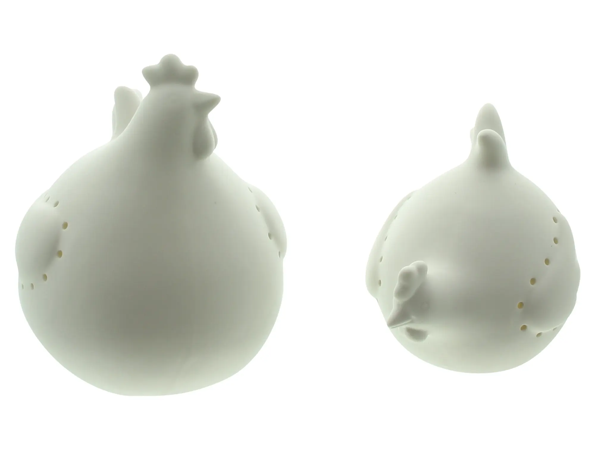 Acheter Lot de 2 poules LED "White"  dans la boutique en ligne de Frank Flechtwaren pour Décorations de table LED