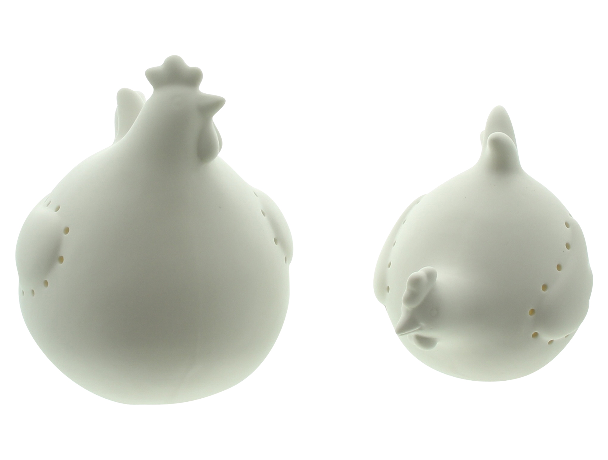 Acheter Lot de 2 poules LED "White"  dans la boutique en ligne de Frank Flechtwaren pour Décorations de table LED