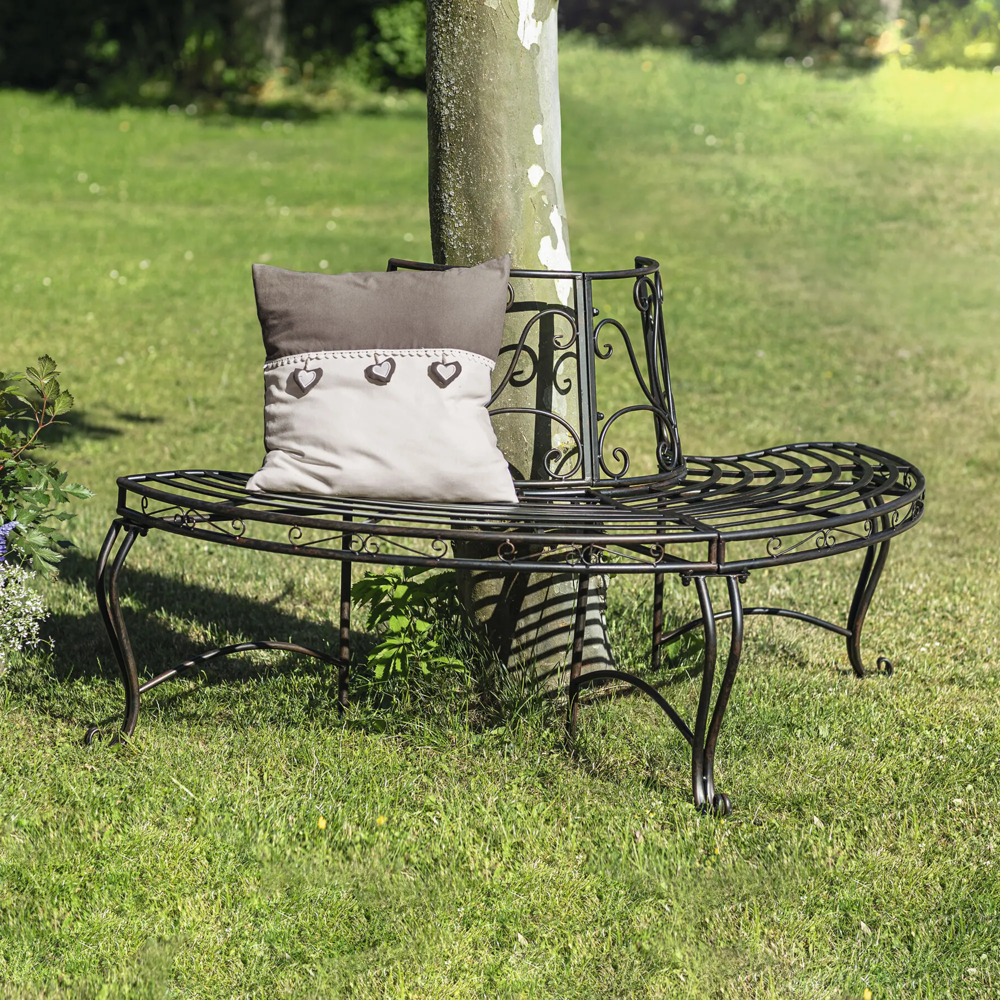 Acheter Banc en métal "demi-cercle"  dans la boutique en ligne de Frank Flechtwaren